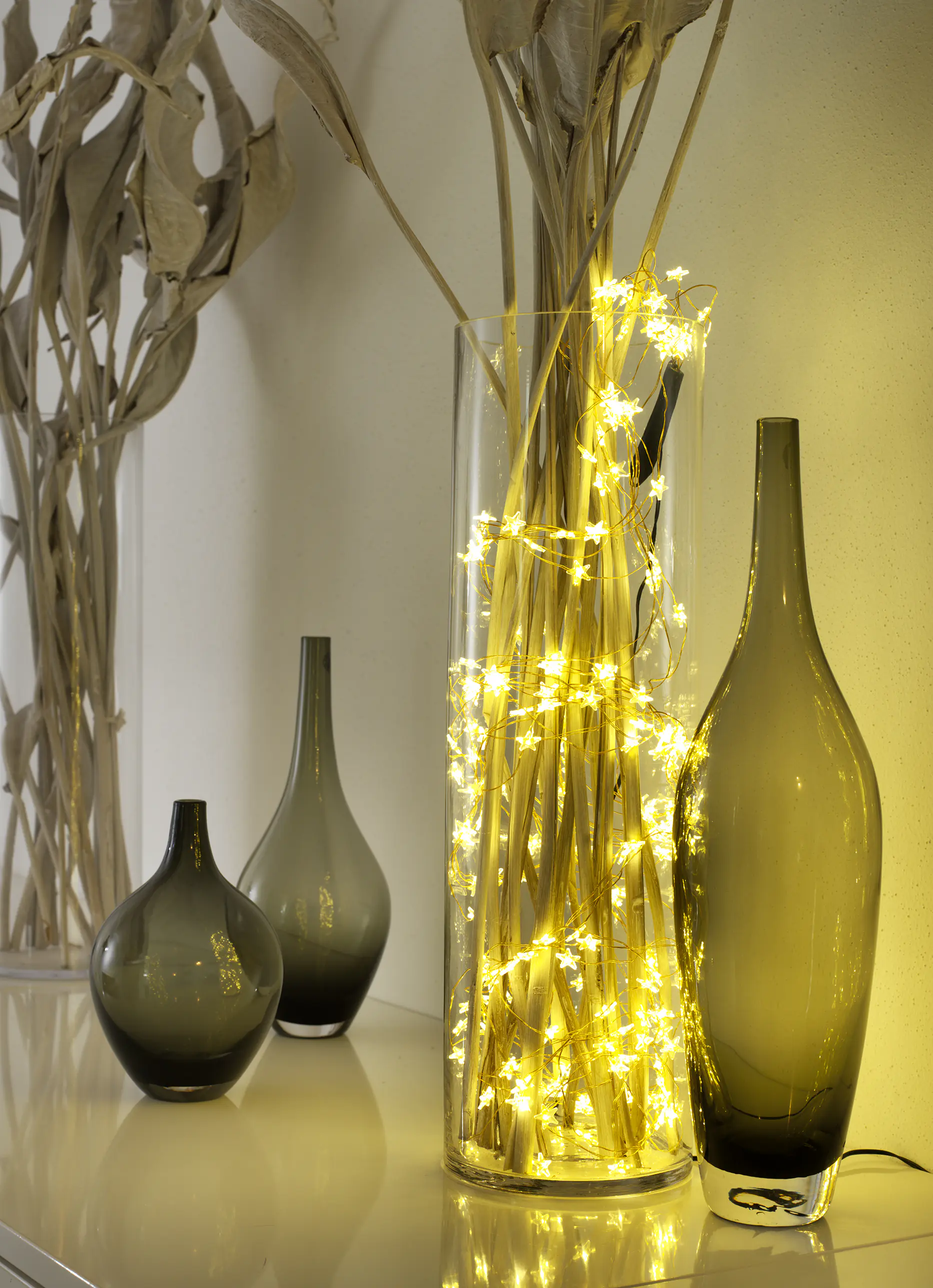 Konstsmide LED Sternenlametta gold 10 Stränge à 9 Dioden warmweiß