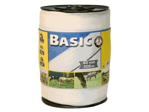 Kerbl Weideband 200 m / 40 mm Basic Classe Edelstahlleiter