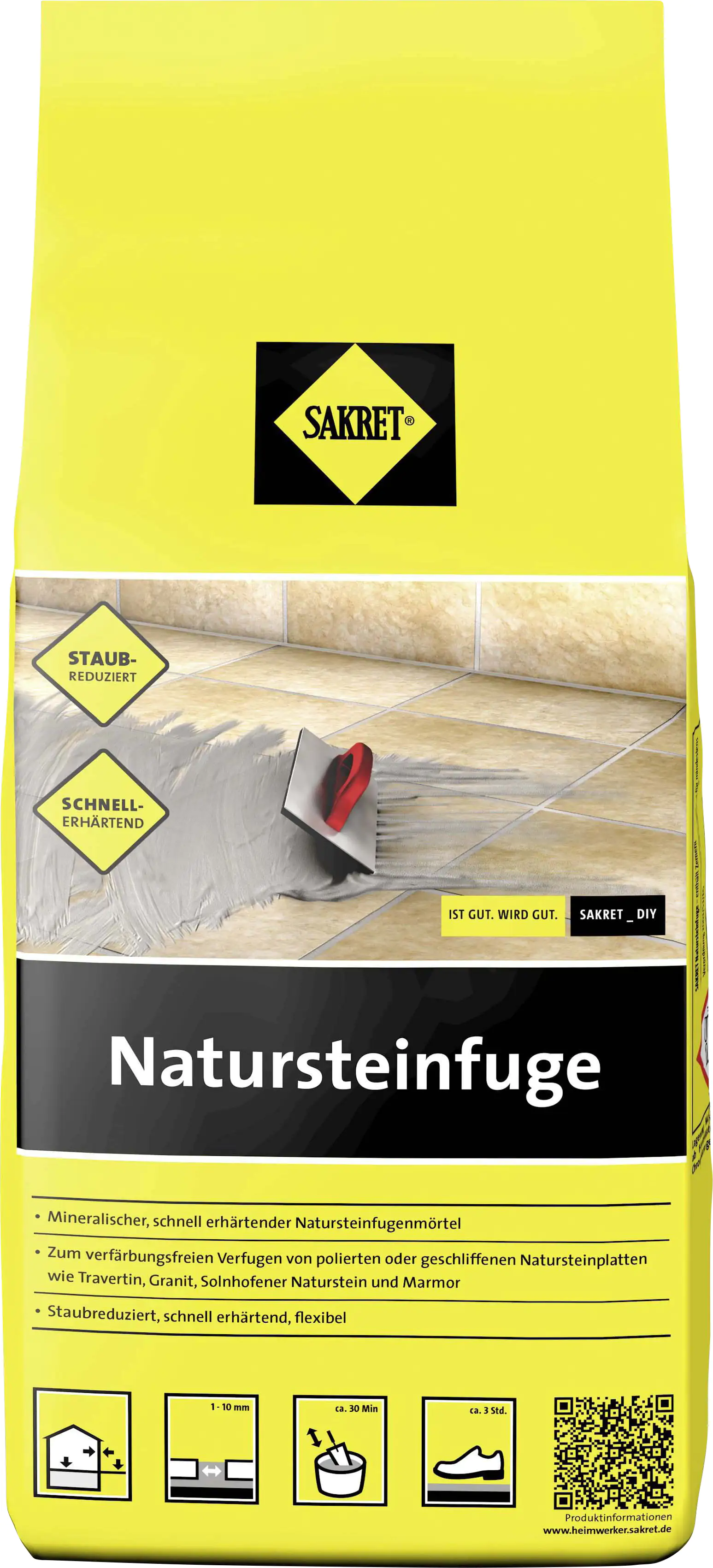 SAKRET Natursteinfuge 1 - 10 mm silbergrau 5 kg