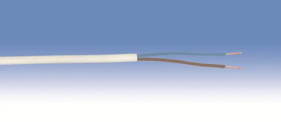 Schlauchleitung H03VV-F 2 x 0,75 - 5 Meter, weiß