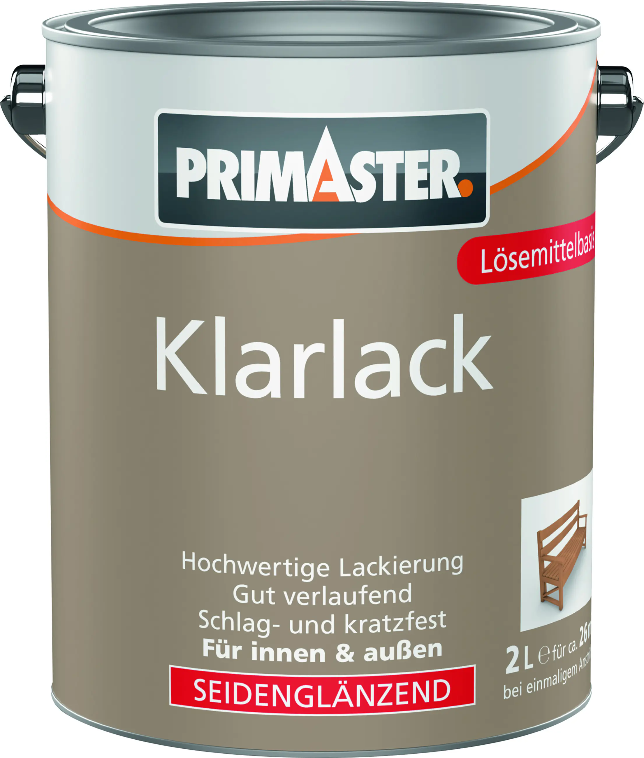 Primaster Klarlack 2 L farblos seidenglänzend