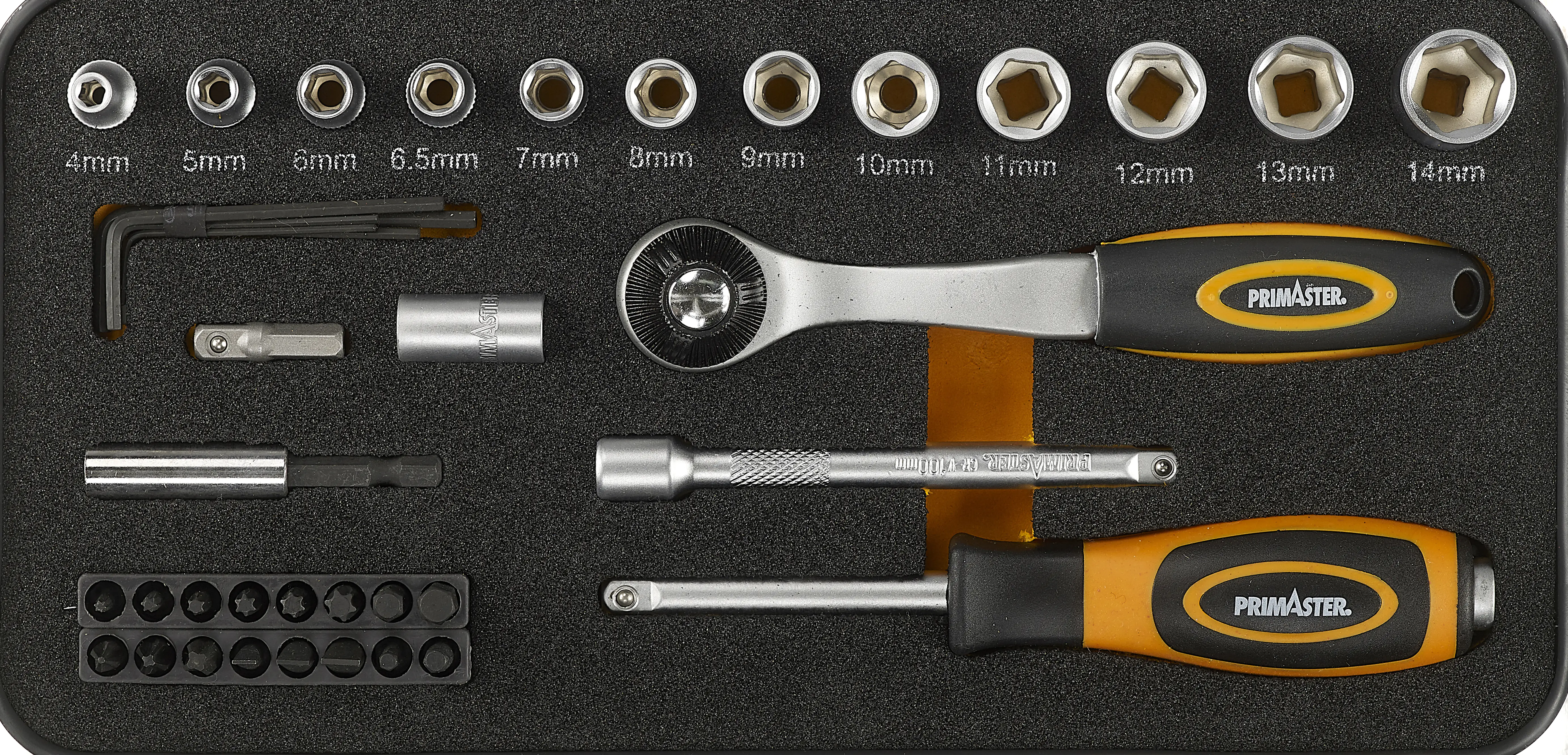 Primaster Mechaniker-Steckschlüssel-Set ST39 39-teilig 1/4"
