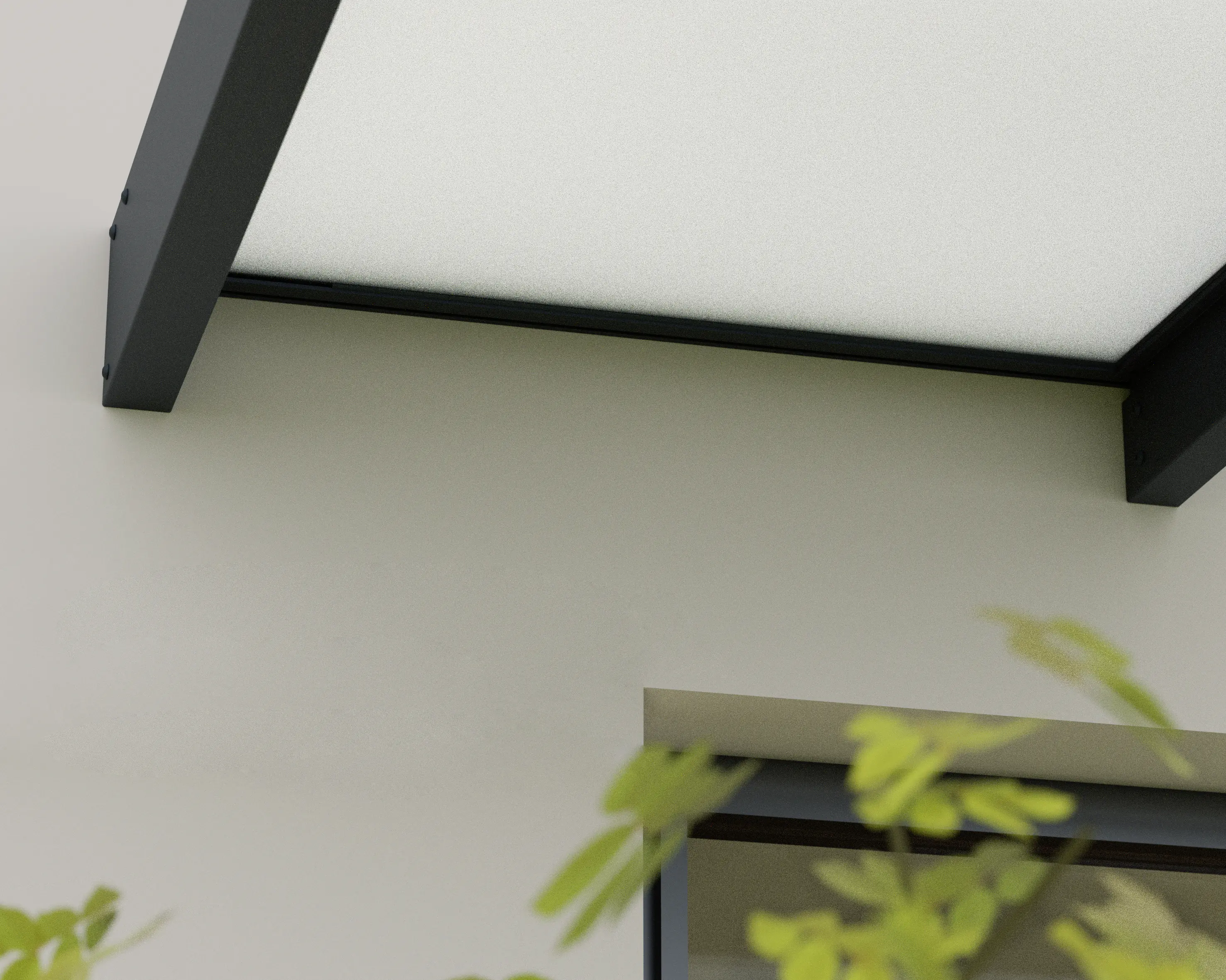Canopia Vordach Sophia XL 2000 Grau Alu 192 x 140 cm