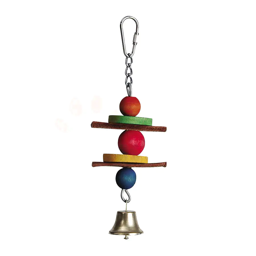 Ollesch Vogelspielzeug 20 cm Kugeln mit Glocke bunt