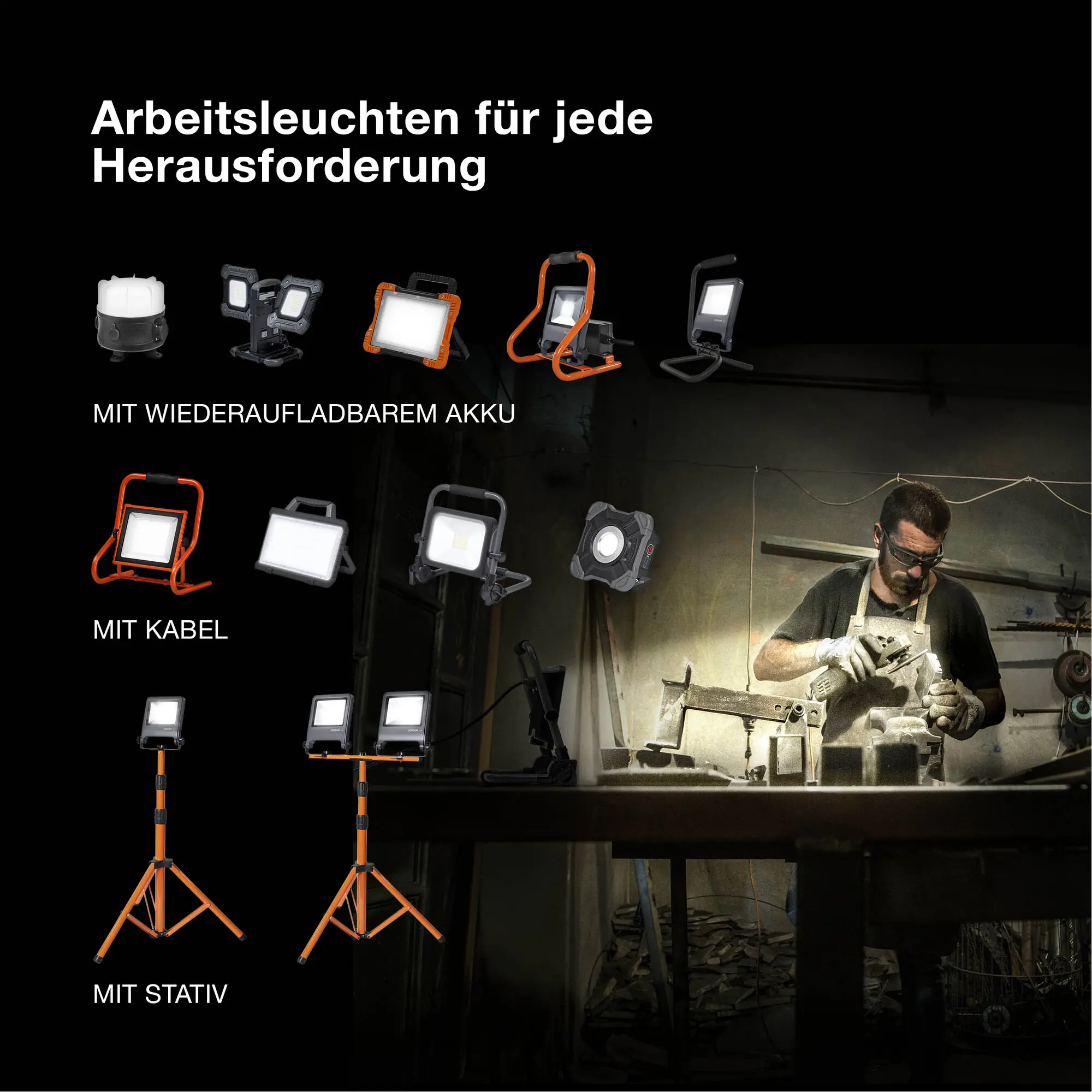 Osram LED Arbeitsleuchte Worklight S-Stand 20 W neutralweiß 