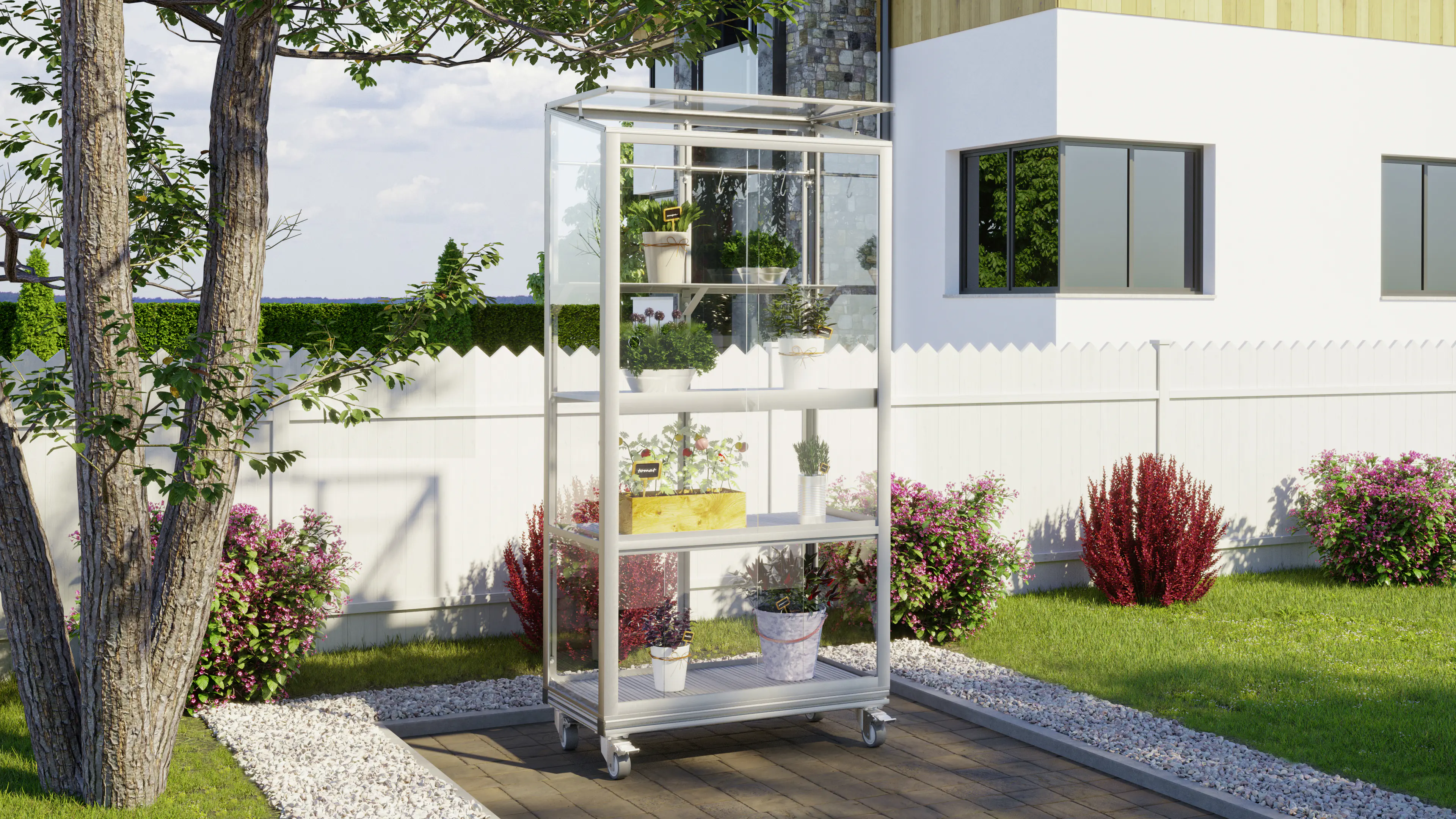 Vitavia Zusatzregal für Balkongewächshaus 79 x 40 cm silber