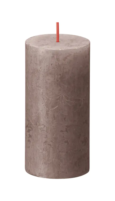Bolsius Rustik-Kerze 100/50 mm Rustikales Taupe
