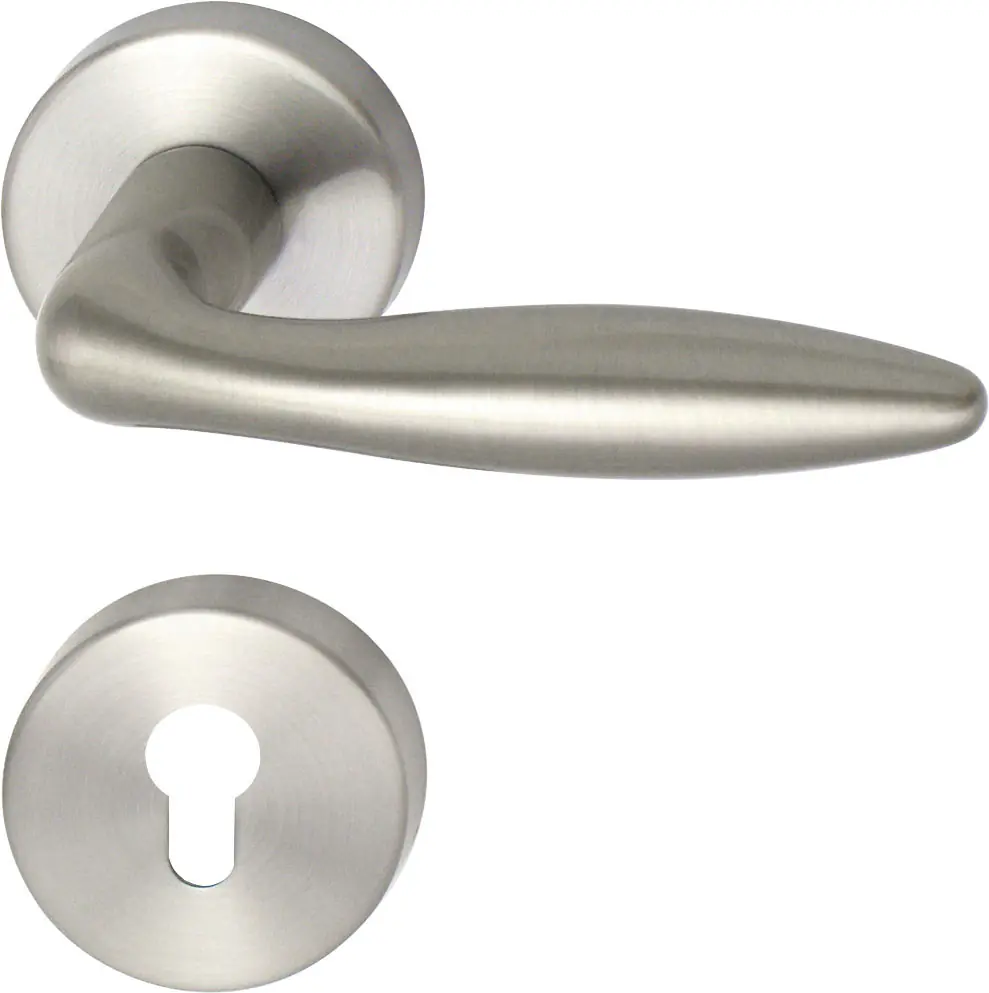 Südmetall Türgriff-Garnitur Rosette Alison PZ Edelstahl satiniert silber Ø 55 mm