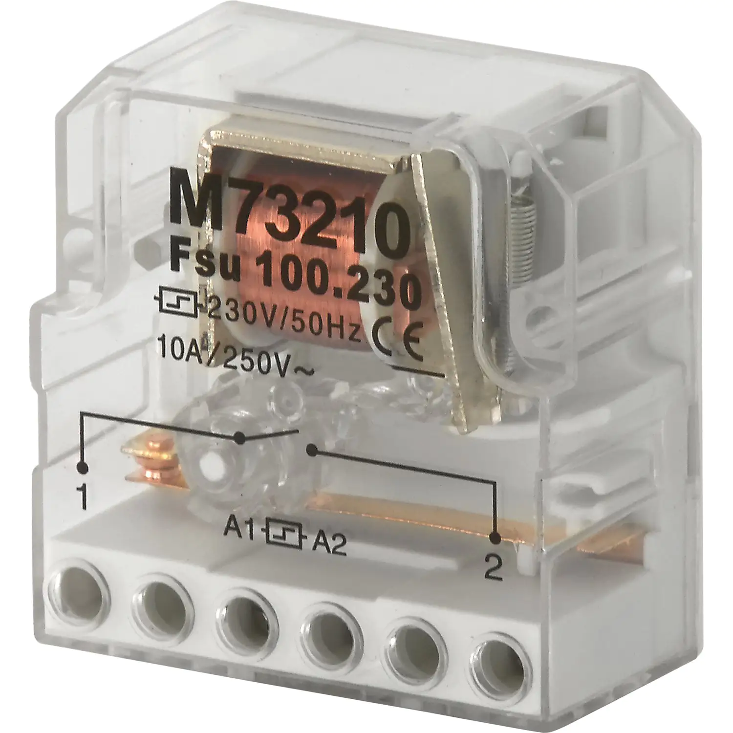 Stromstoßschalter für Dosenseinbau, 1 Schließer, 10 A, 230 V, AC, 1 TE