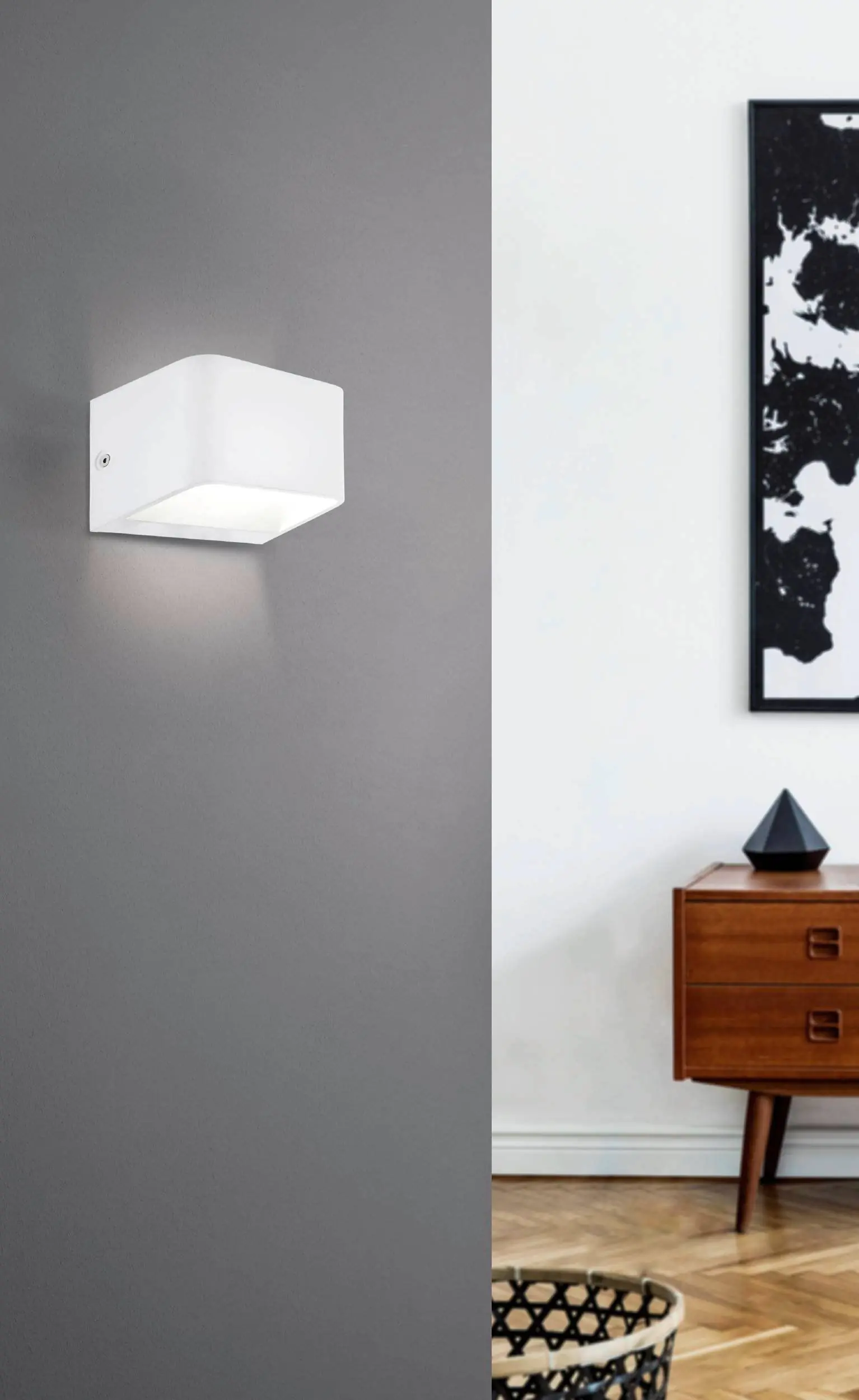 Eglo LED Wandleuchte Sania 4 weiß 13 x 8 cm Up & Down warmweiß