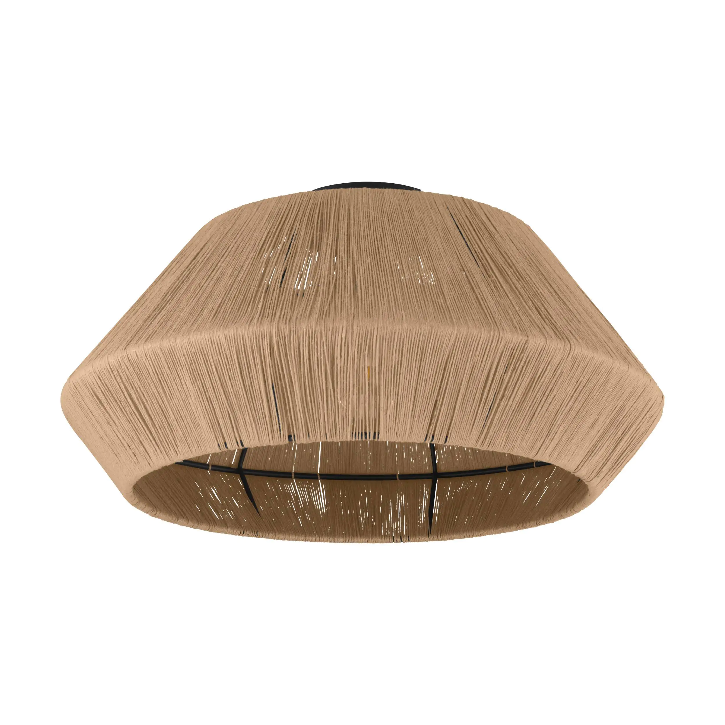 Eglo Deckenleuchte Alderney natur schwarz Ø 48 cm E27
