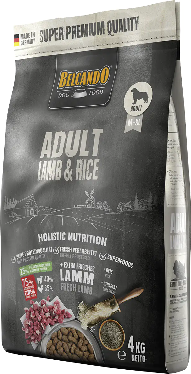 Belcando Hundetrockenfutter Adult 4 kg Lamm & Reis 