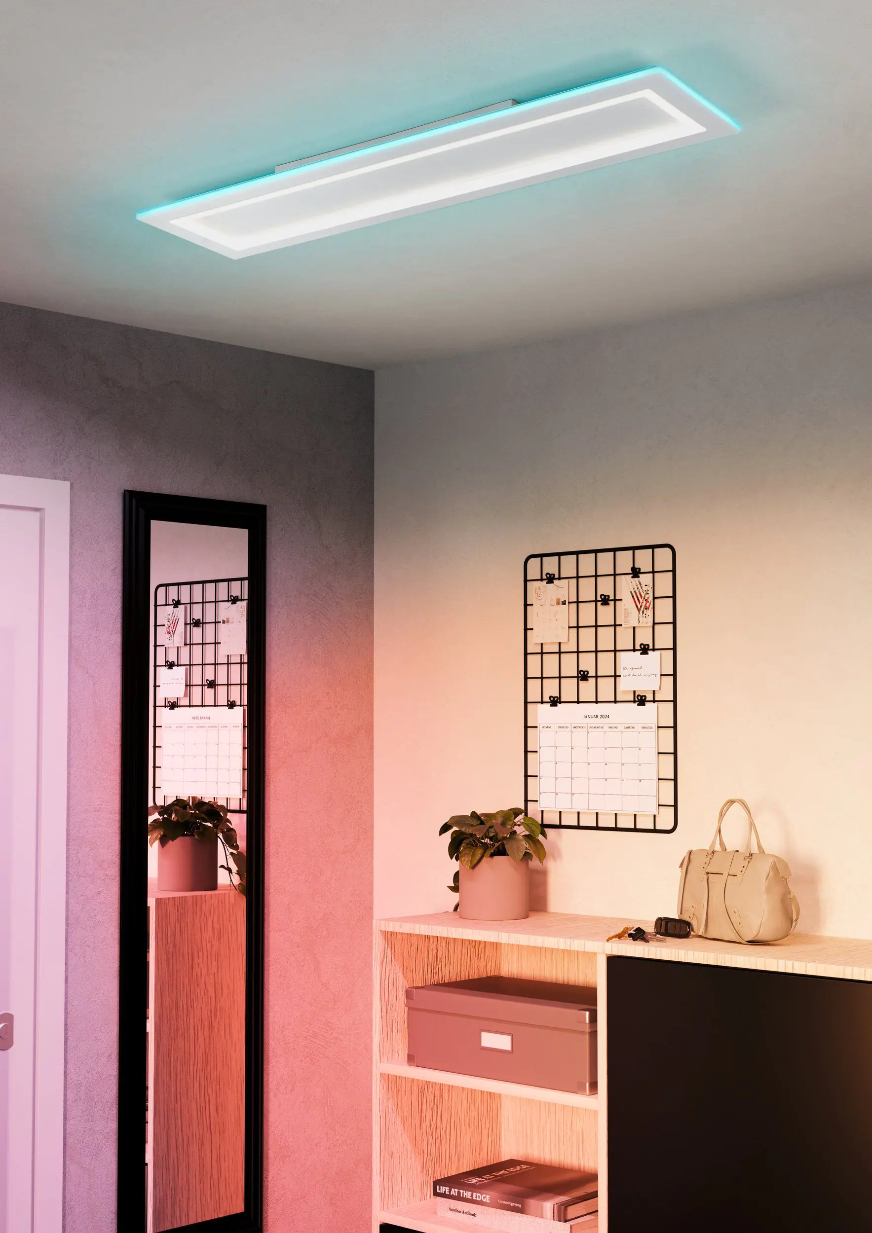 Eglo Connect LED Deckenleuchte Padrogiano-Z weiß 120 x 30 cm