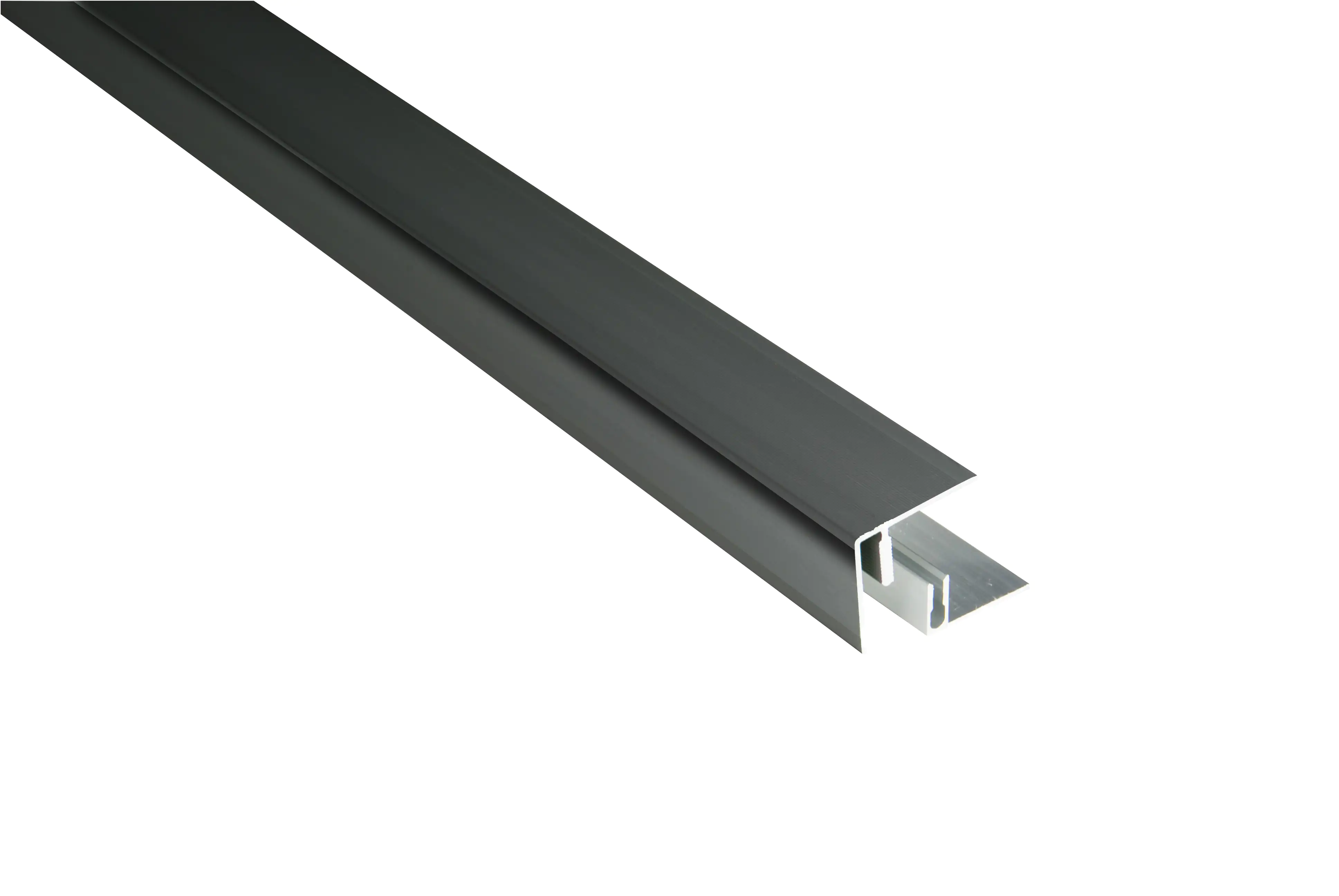 Kovalex Abschlussprofil Aluminium 250 x 4,5 x 4,1 cm anthrazit inkl. Befestigung