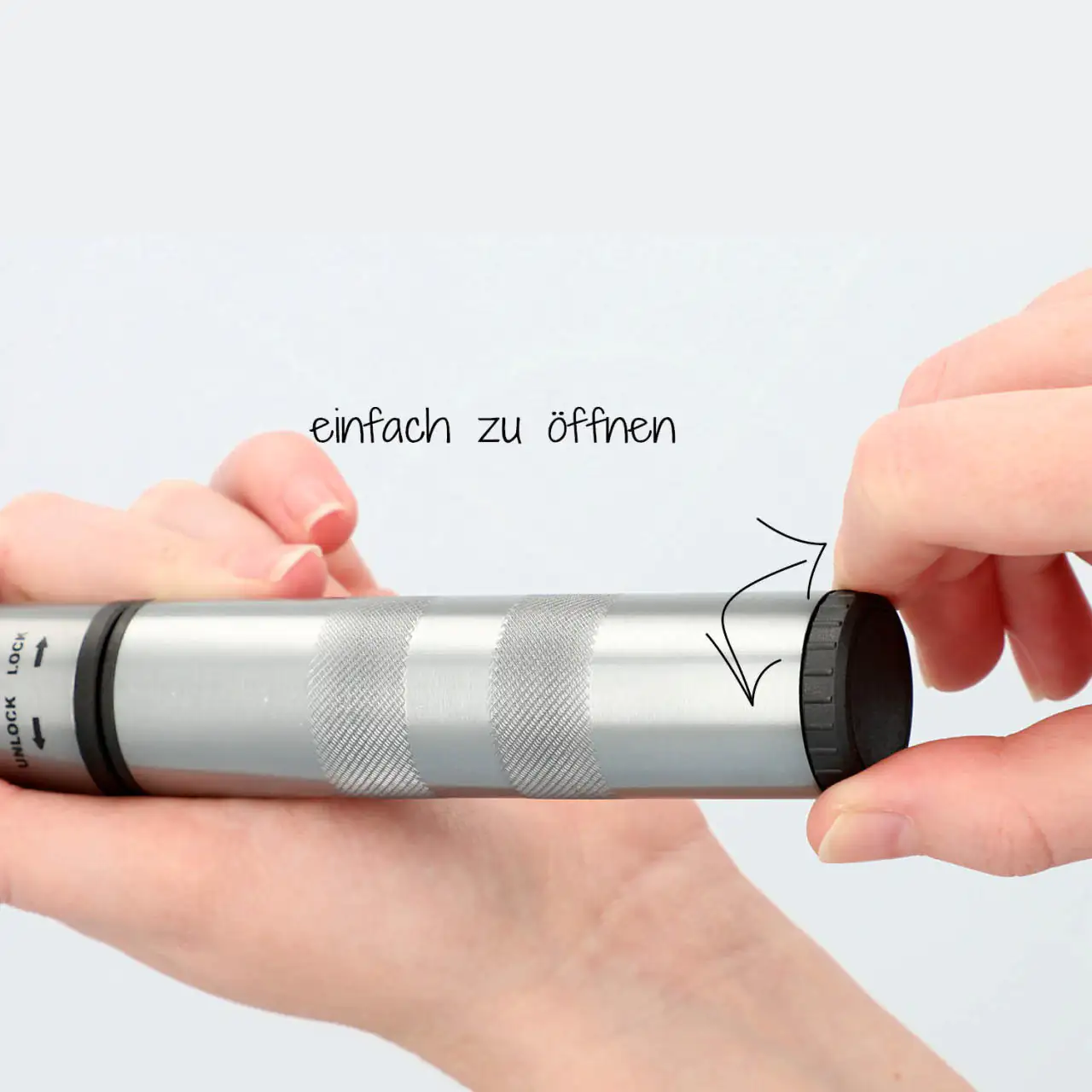 Fischer Minipumpe Aluminum mit Flickbox