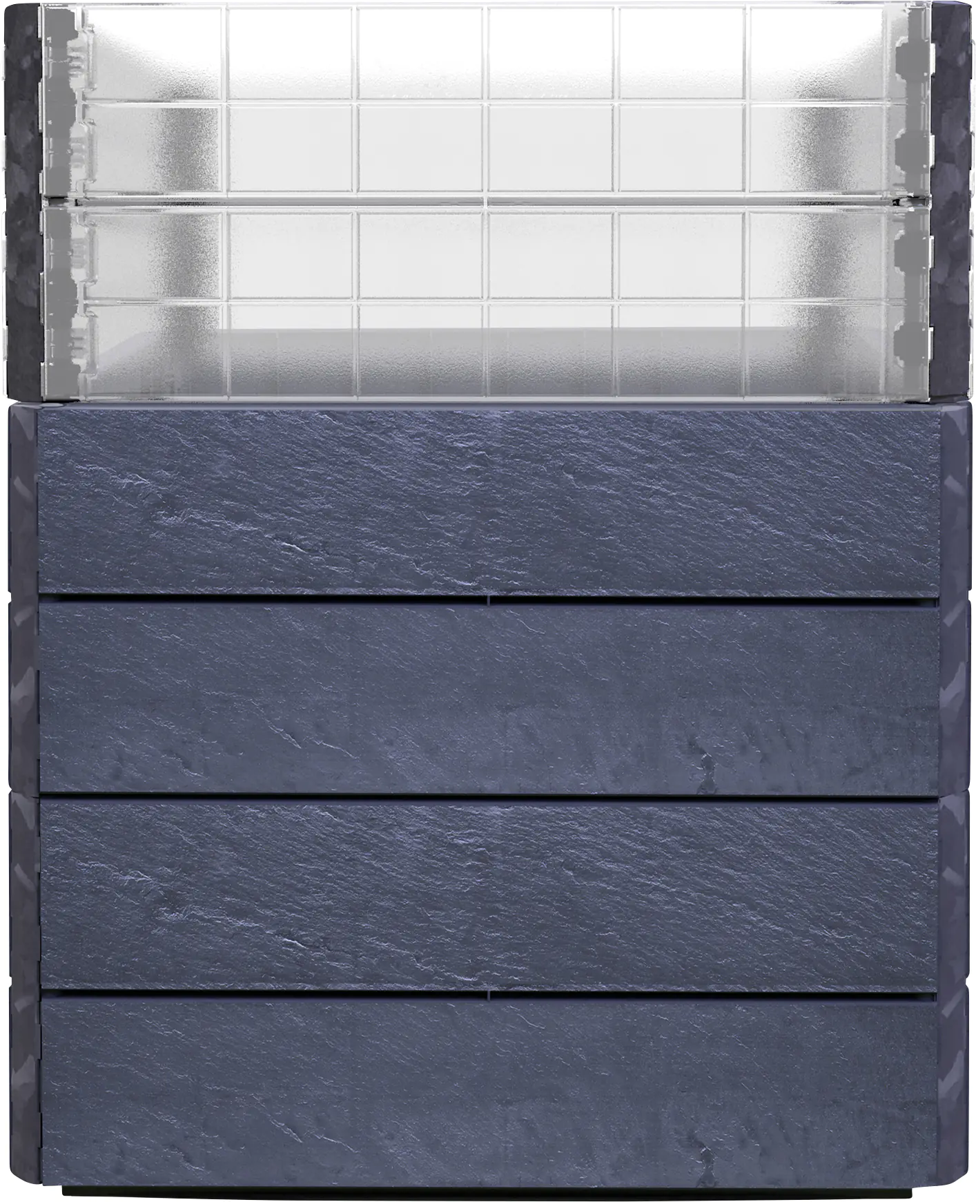 Garantia Hochbeet Ergo Quadro Turbo M 75 80 x 60 x 75 cm, stone, mit Flora Wassersystem und Wachstum