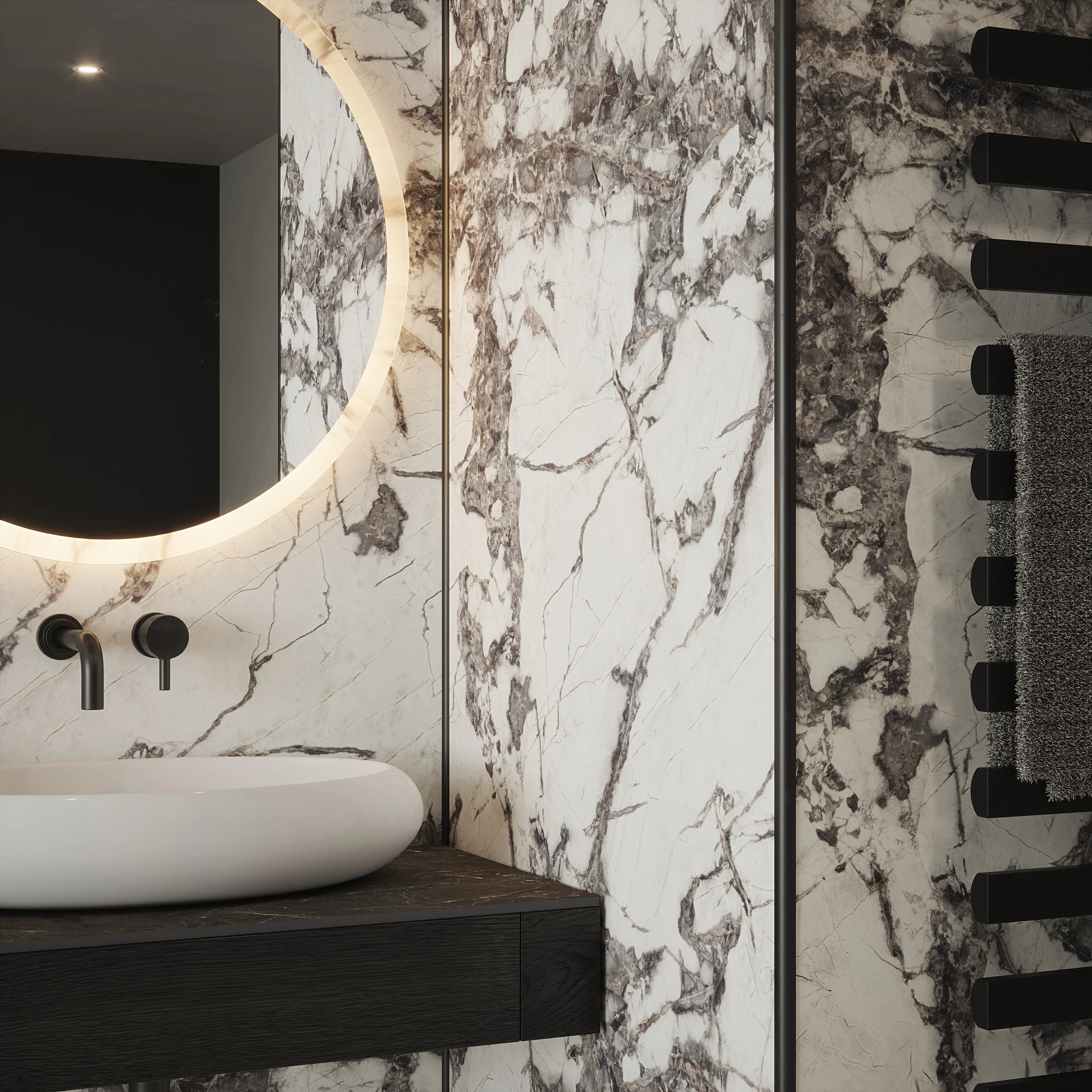 Wetwall Alloy Wandpaneel  Calacatta Fantasia 60 x 244 cm