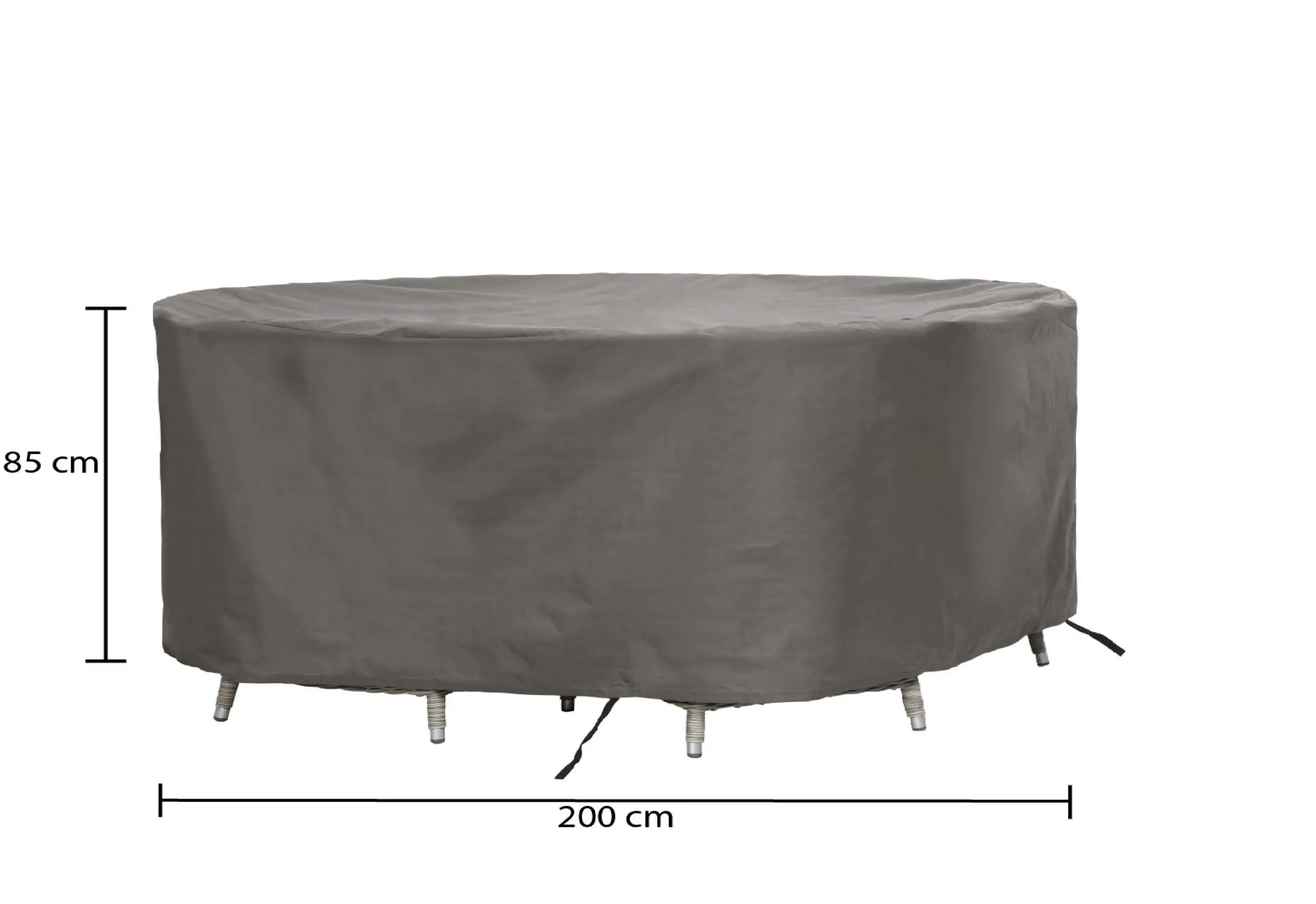 Winza Outdoor Covers Premium Schutzhülle Gartenmöbel rund bis 150 cm Maße ø 200x85 cm Material PP MFY