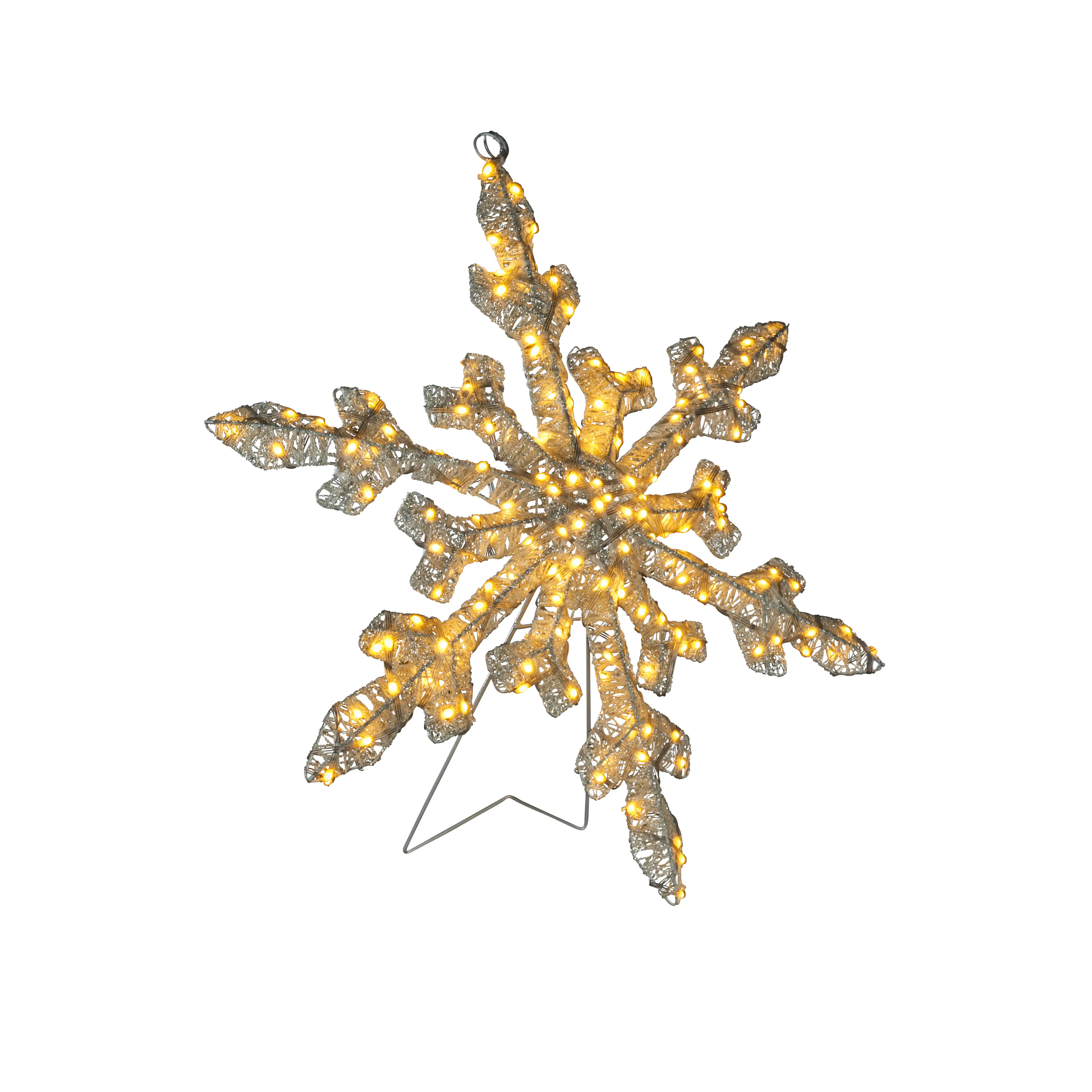 Konstsmide LED Weihnachtsdeko Schneeflocke 60 cm bernstein