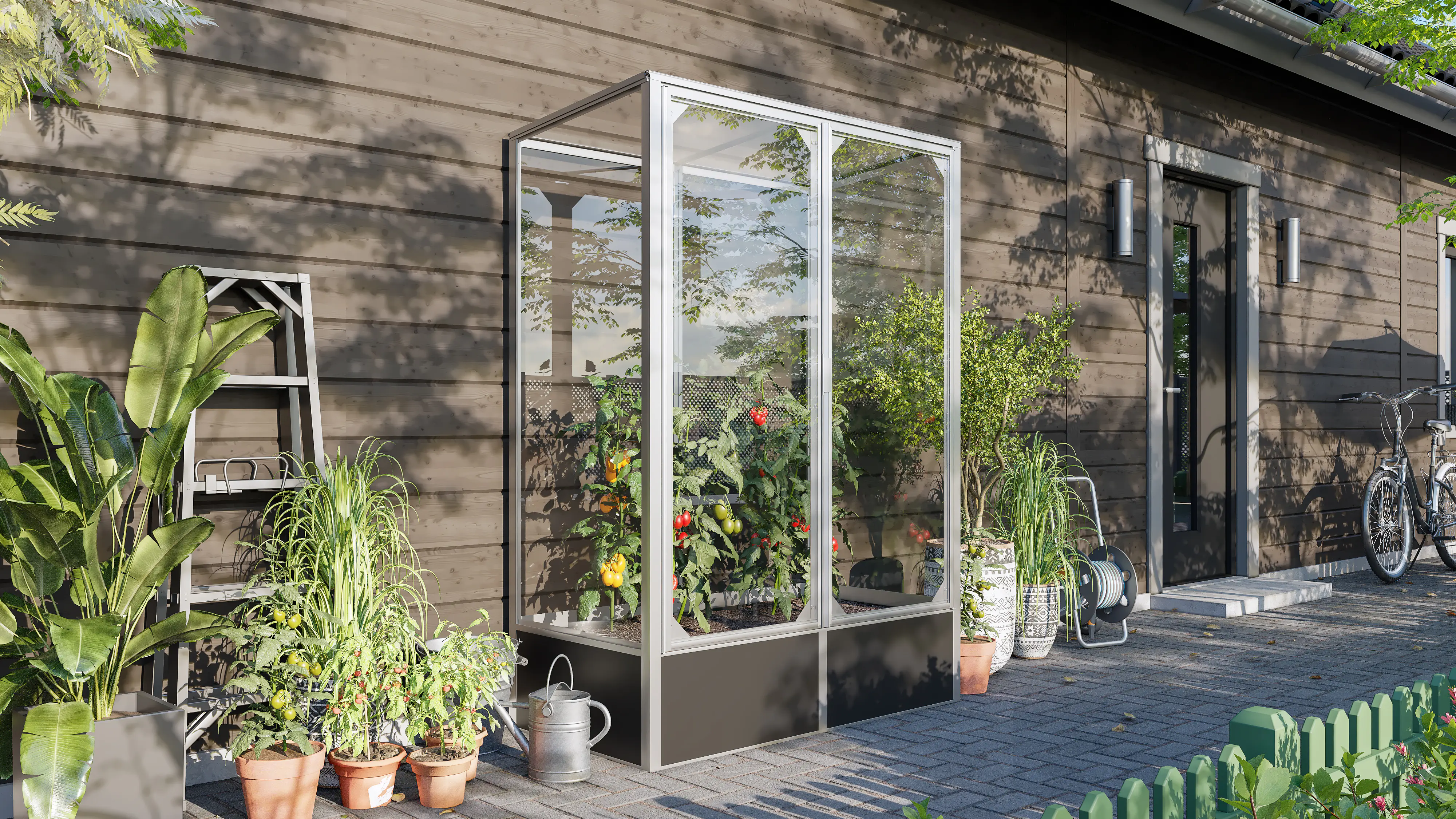 Vitavia Tomatenhaus-Set Napoli 900 ESG alu 131 x 68 cm 