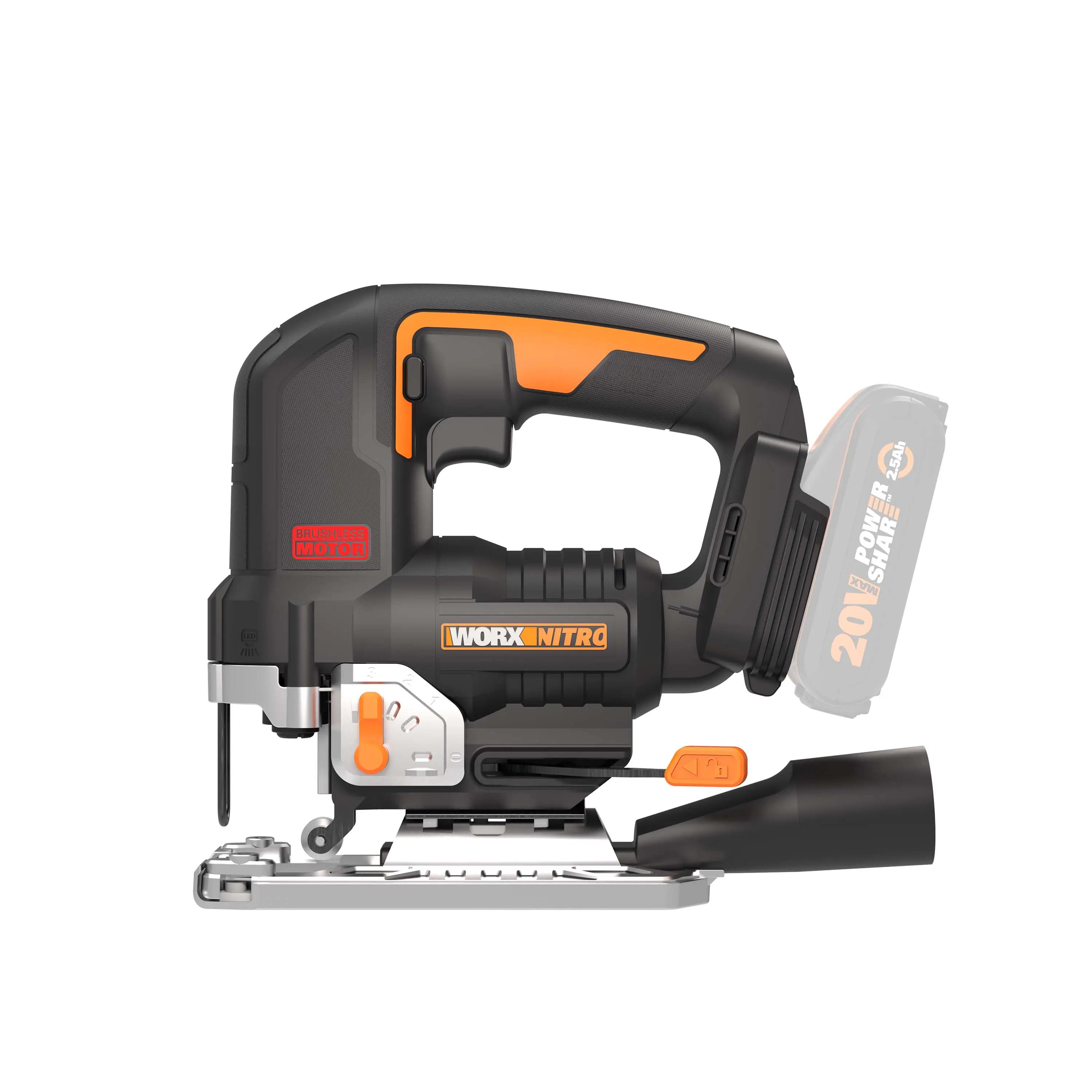Worx Nitro Akku-Pendelhub-Stichsäge WX542.9 20 V Solo