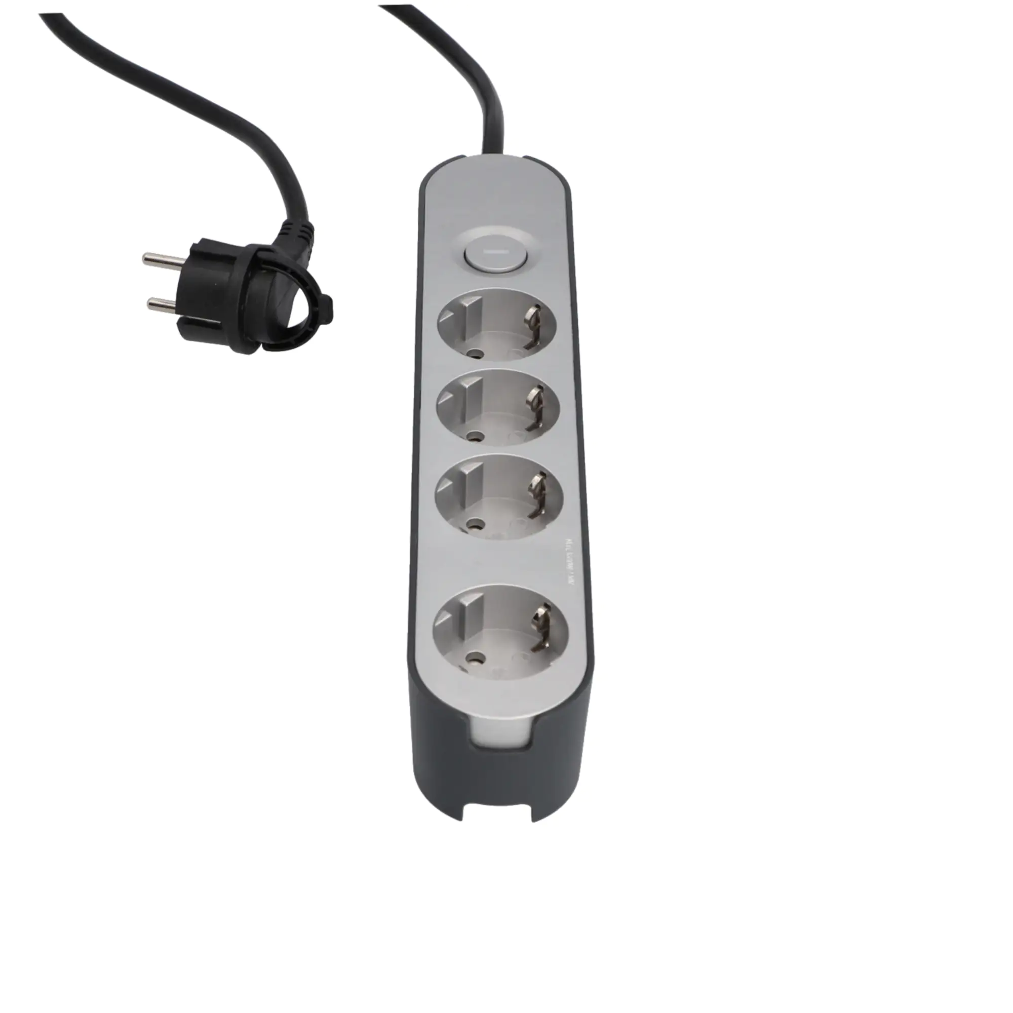 Unitec Steckdosenleiste Greenline 4-fach 1,8 m silber anthrazit