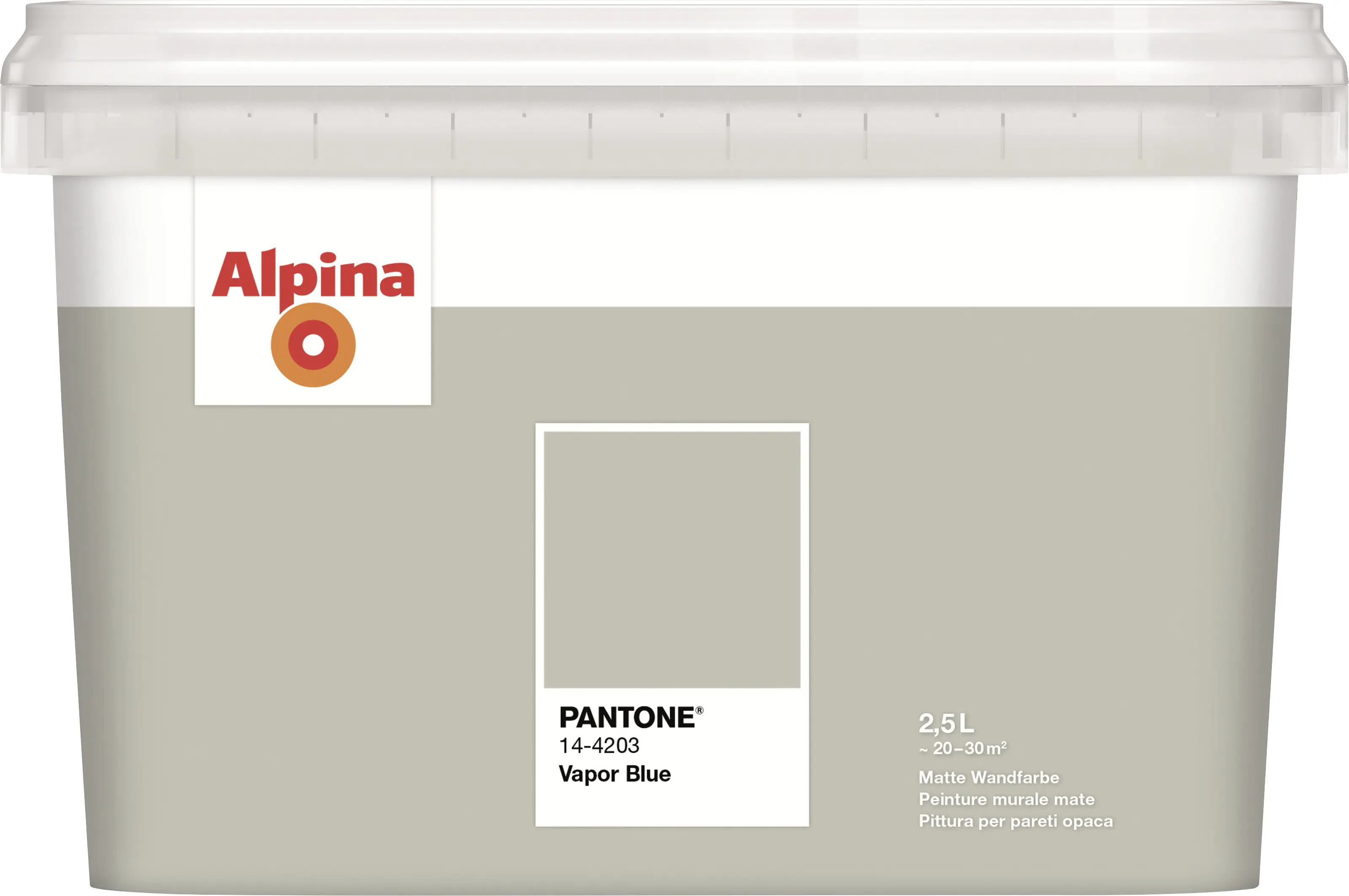 Alpina Wandfarbe Pantone matt vapor blue 2,5 L