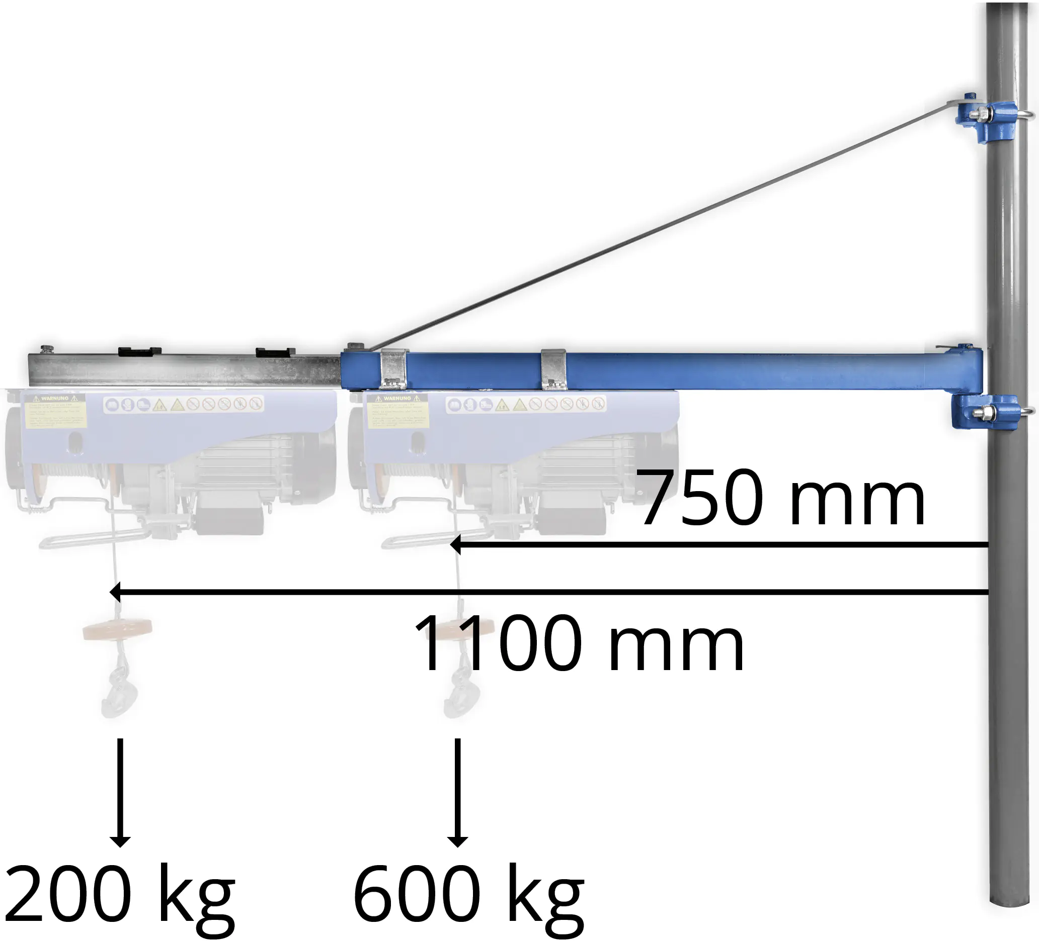 Güde Schwenkarm 1200 100-600 kg bis 110 cm