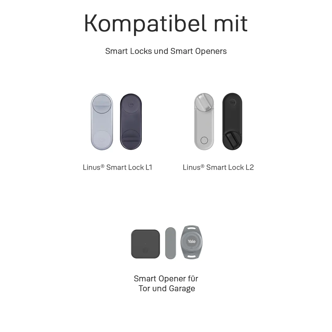 Yale Smart Türschloss Linus Smart Keypad 2 schwarz mit Fingerabdrucksensor