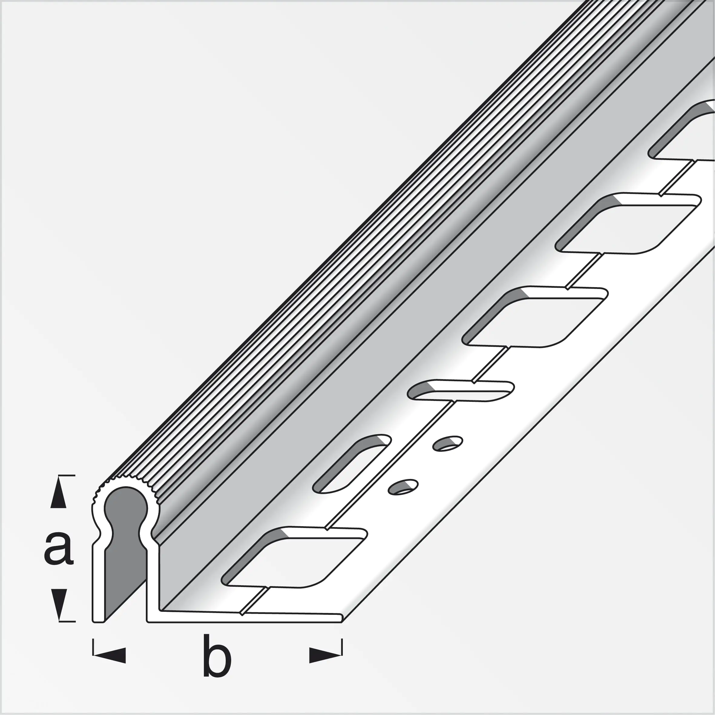alfer Alu-Träger-Profil mit alfer®-fix 1 m, 13 x 30 mm Alu roh blank