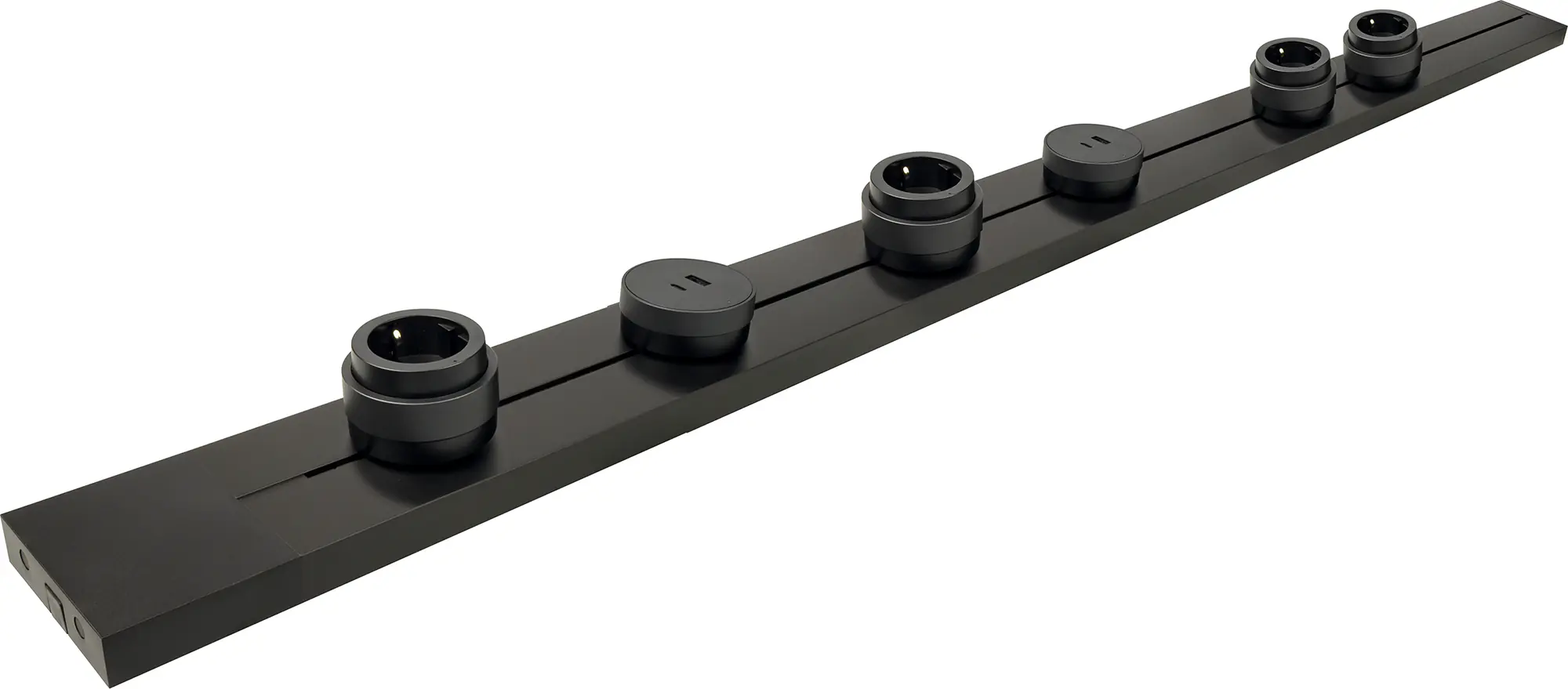 Schwaiger Modulare Stromleiste 100 cm max. 3680W schwarz