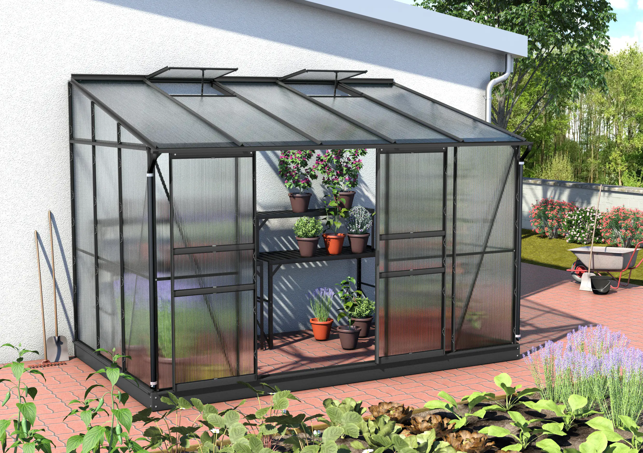 Vitavia Anlehngewächshaus Osiris 6500 190 x 317 cm 6 mm HPK