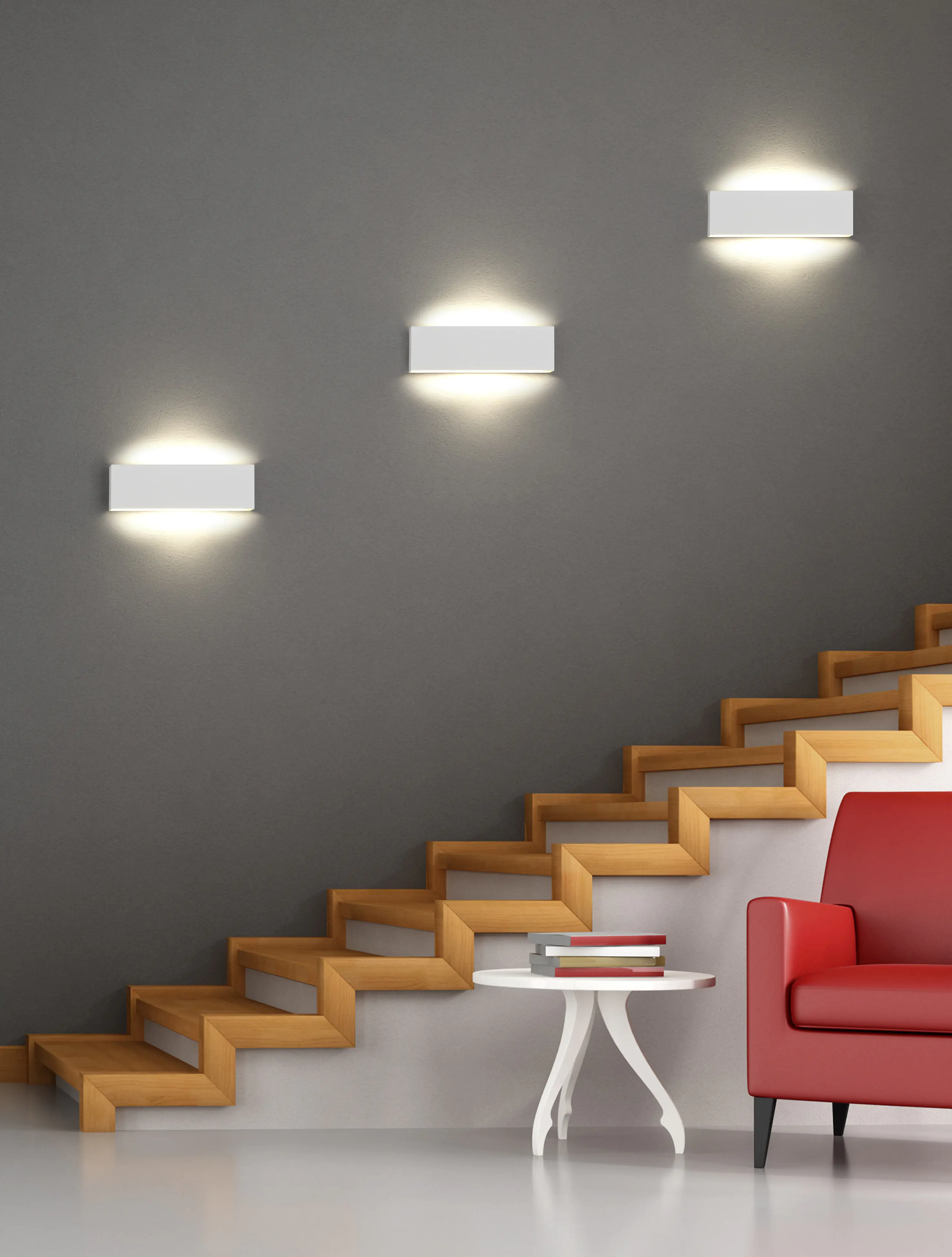 Trio LED Wandleuchte CONCHA weiß matt