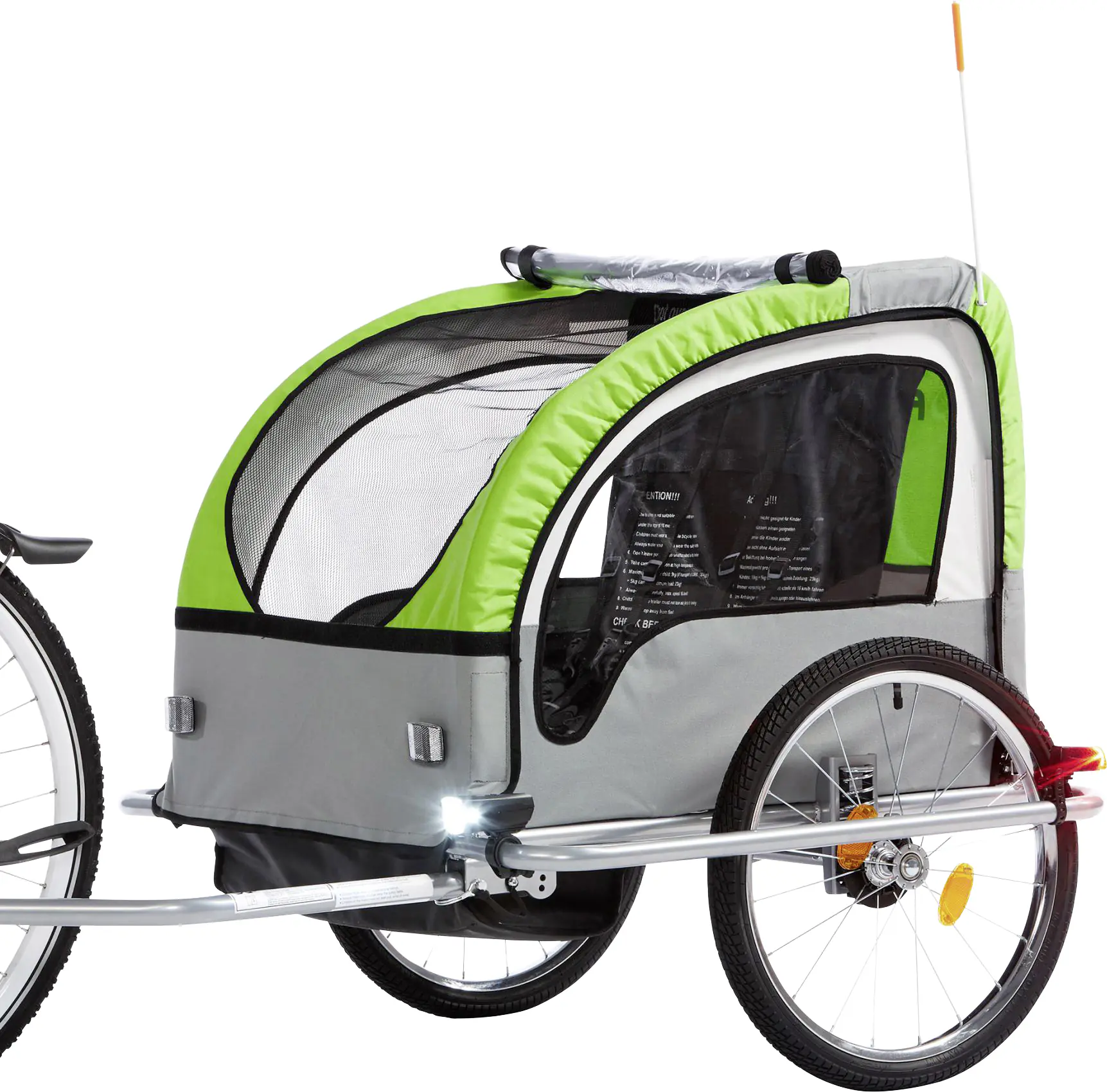 Fischer Kinder-Fahrradanhänger Komfort  für 1 - 2 Kinder