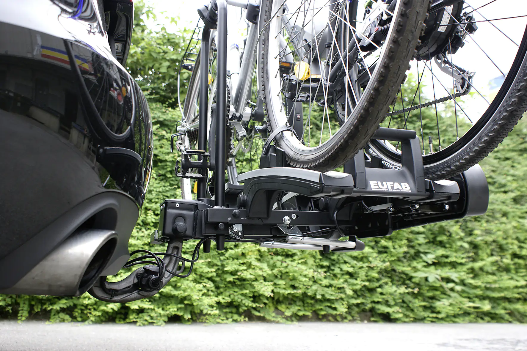Eufab Fahrradheckträger Premium II für 2 Fahrräder, komplett vormontiert