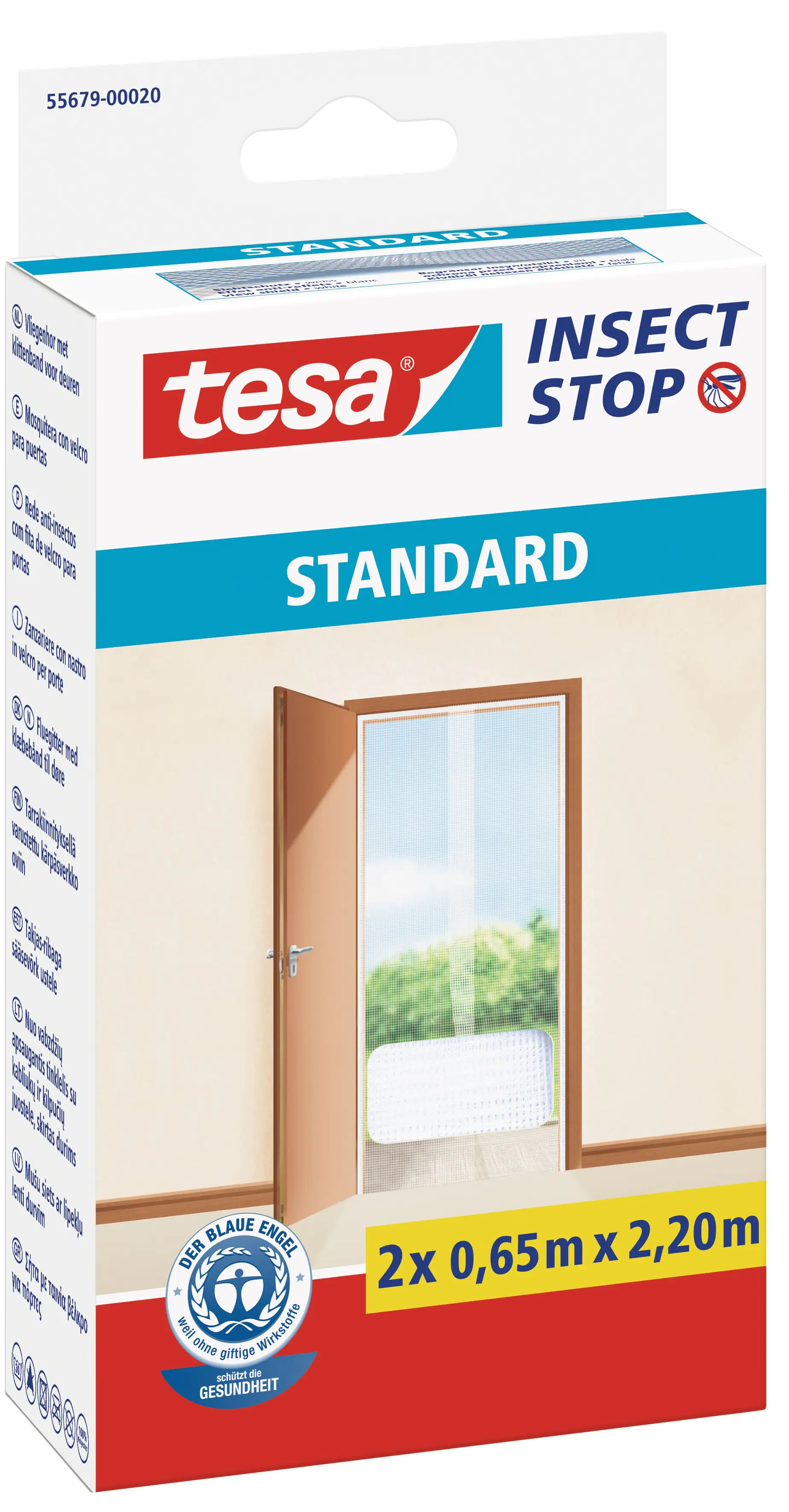 tesa Fliegengitter 65 x 220 cm weiß individuell kürzbar