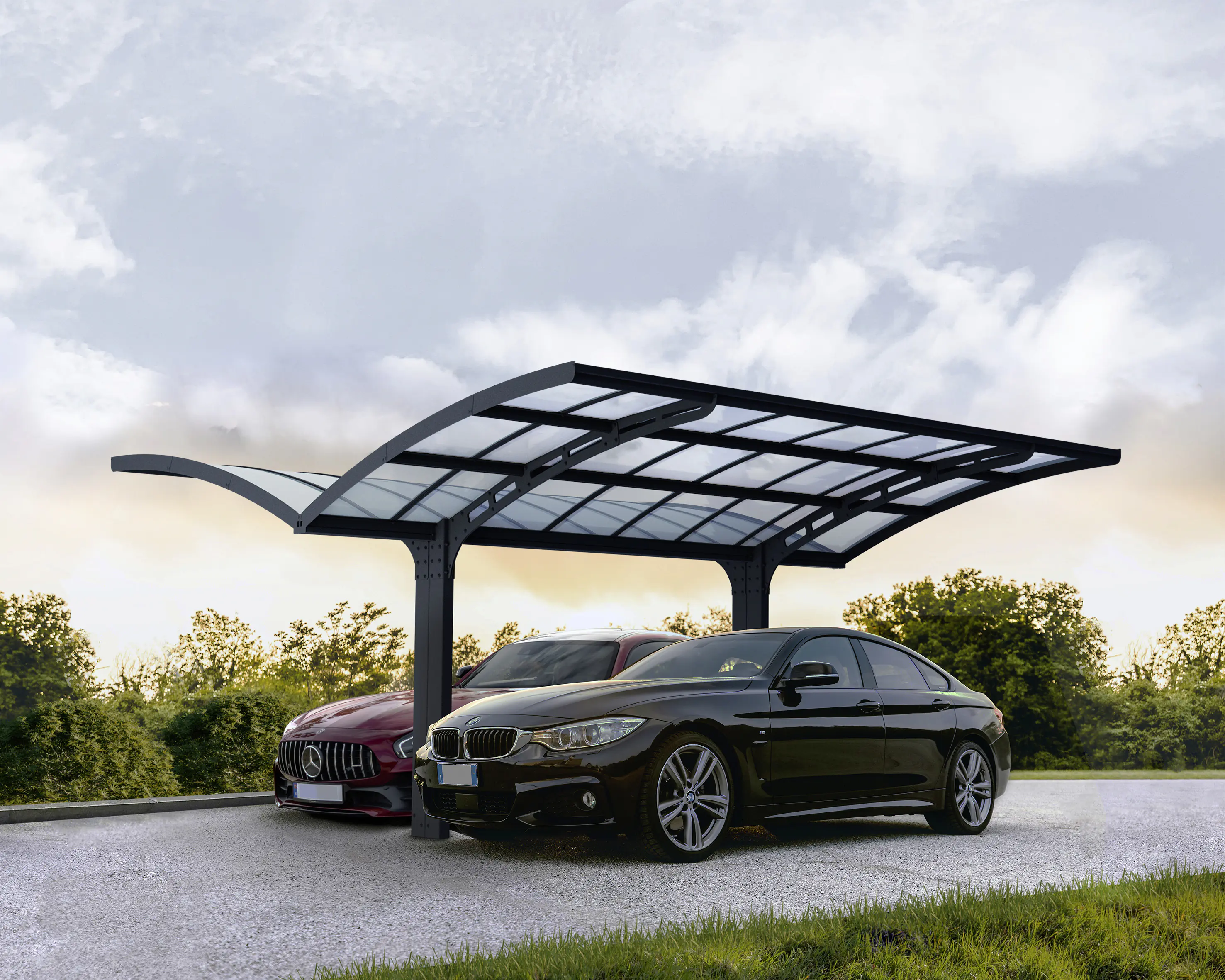 Canopia Doppel Carport Arizona Breeze  495 x 578 cm anthrazit