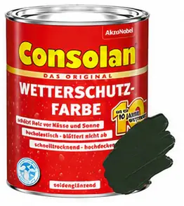 Consolan Wetterschutz-Farbe 2,5 L moosgrün
