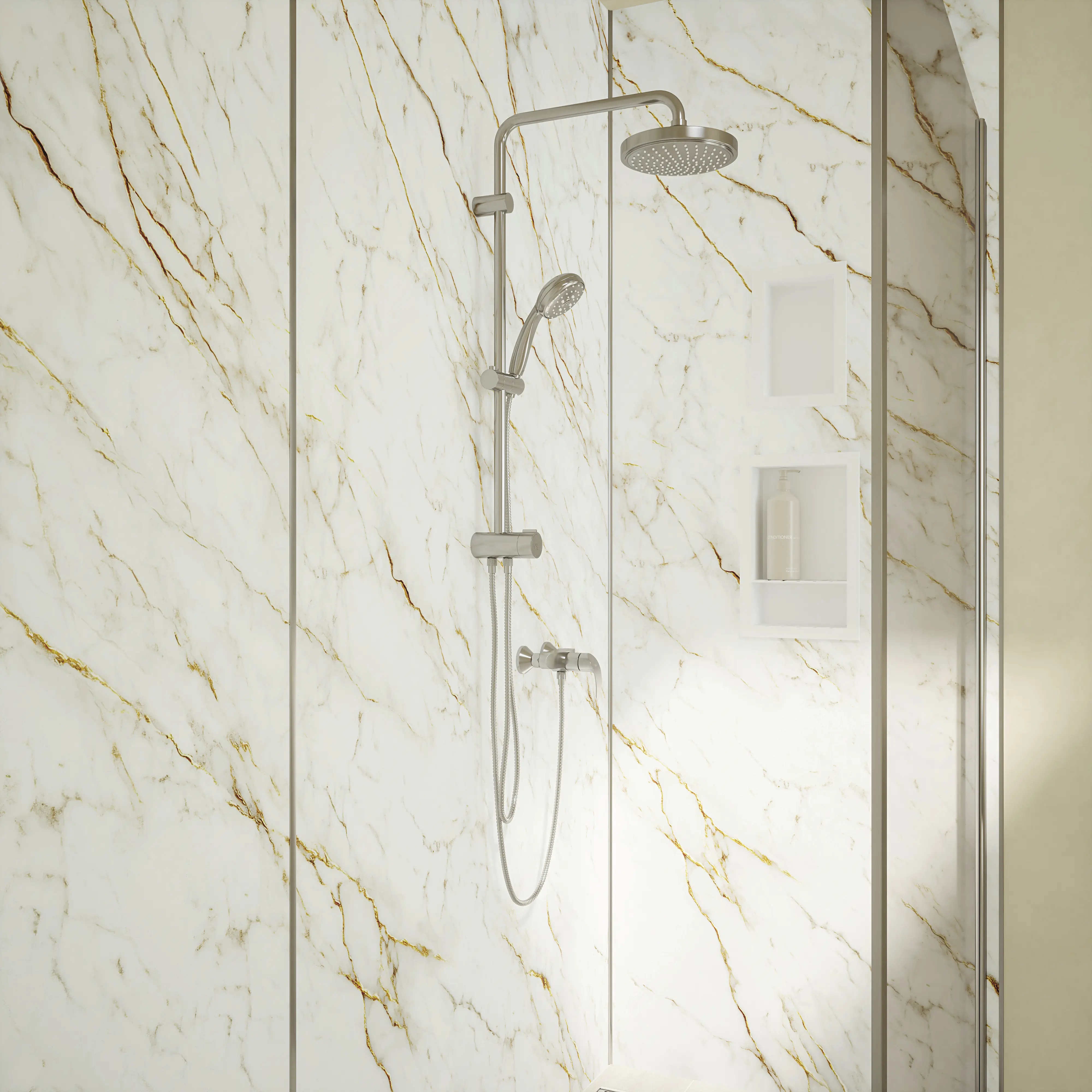 Wetwall Alloy Wandpaneel  Norris Marble 60 x 244 cm