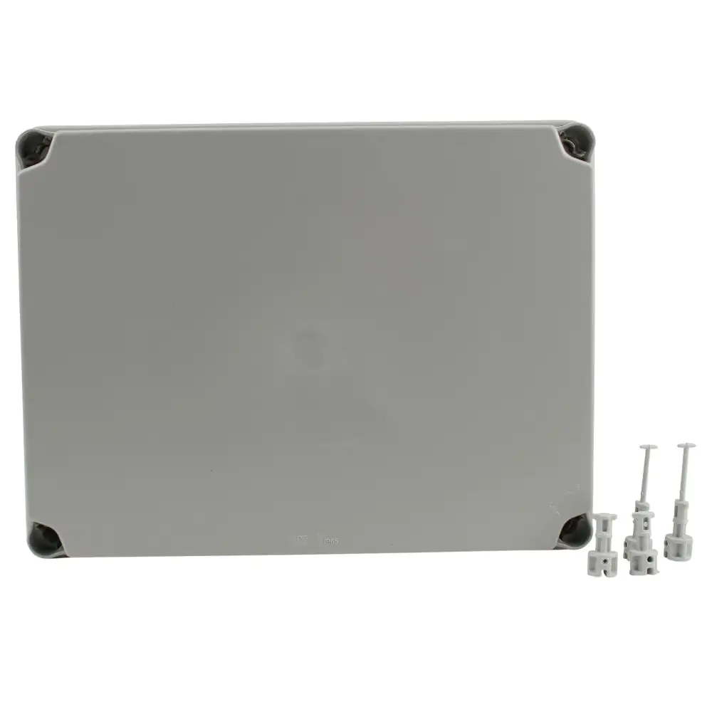 Aufputz- Abzweigdose IP65, mit Schraubdeckel, 250 x 104 x 195 mm, grau