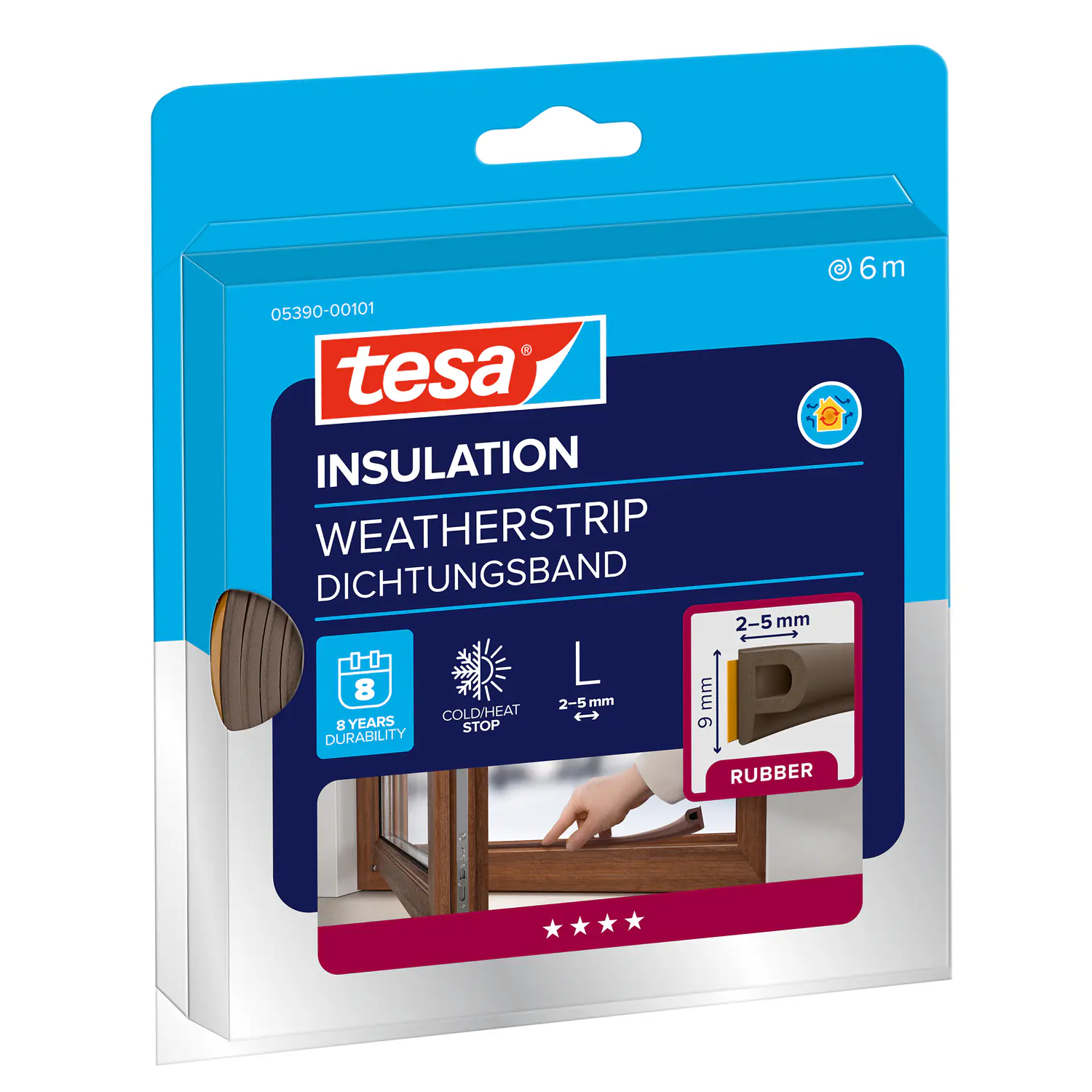 tesa Insulation P-Profil Classic 6 m, braun