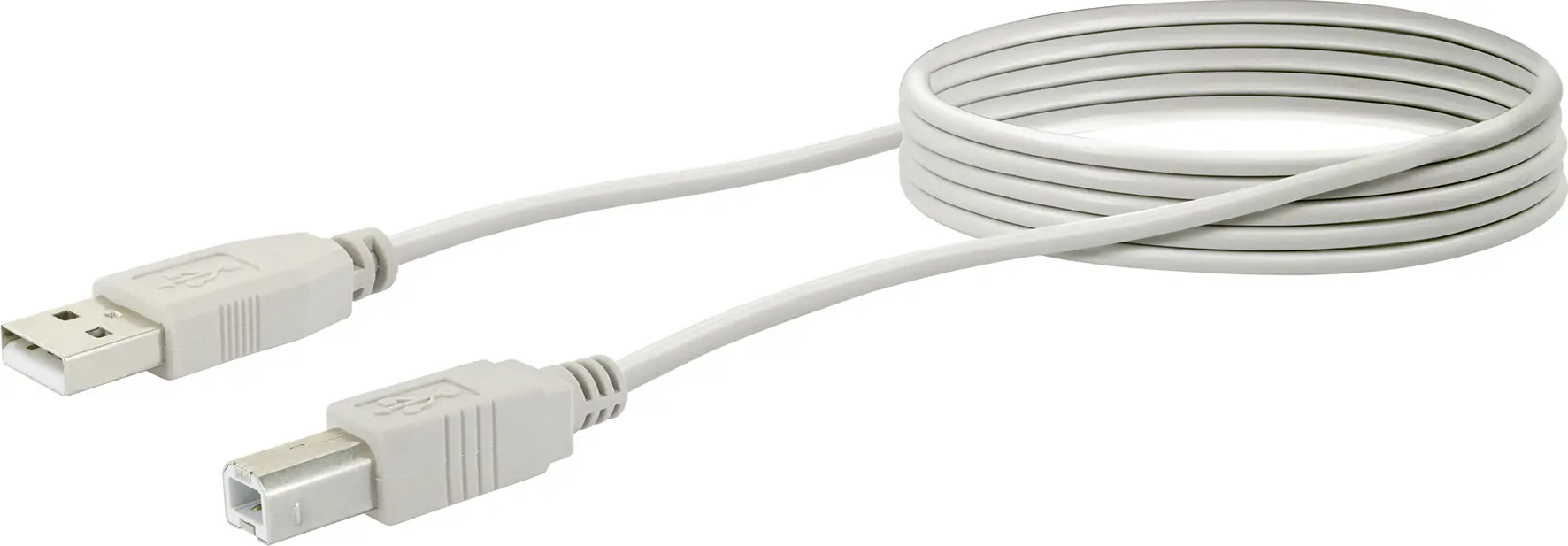 Schwaiger USB Anschlusskabel CK1551 531 grau, 1,5m, 1x USB 2.0 A Stecker / 1x USB 2.0 B Stecker