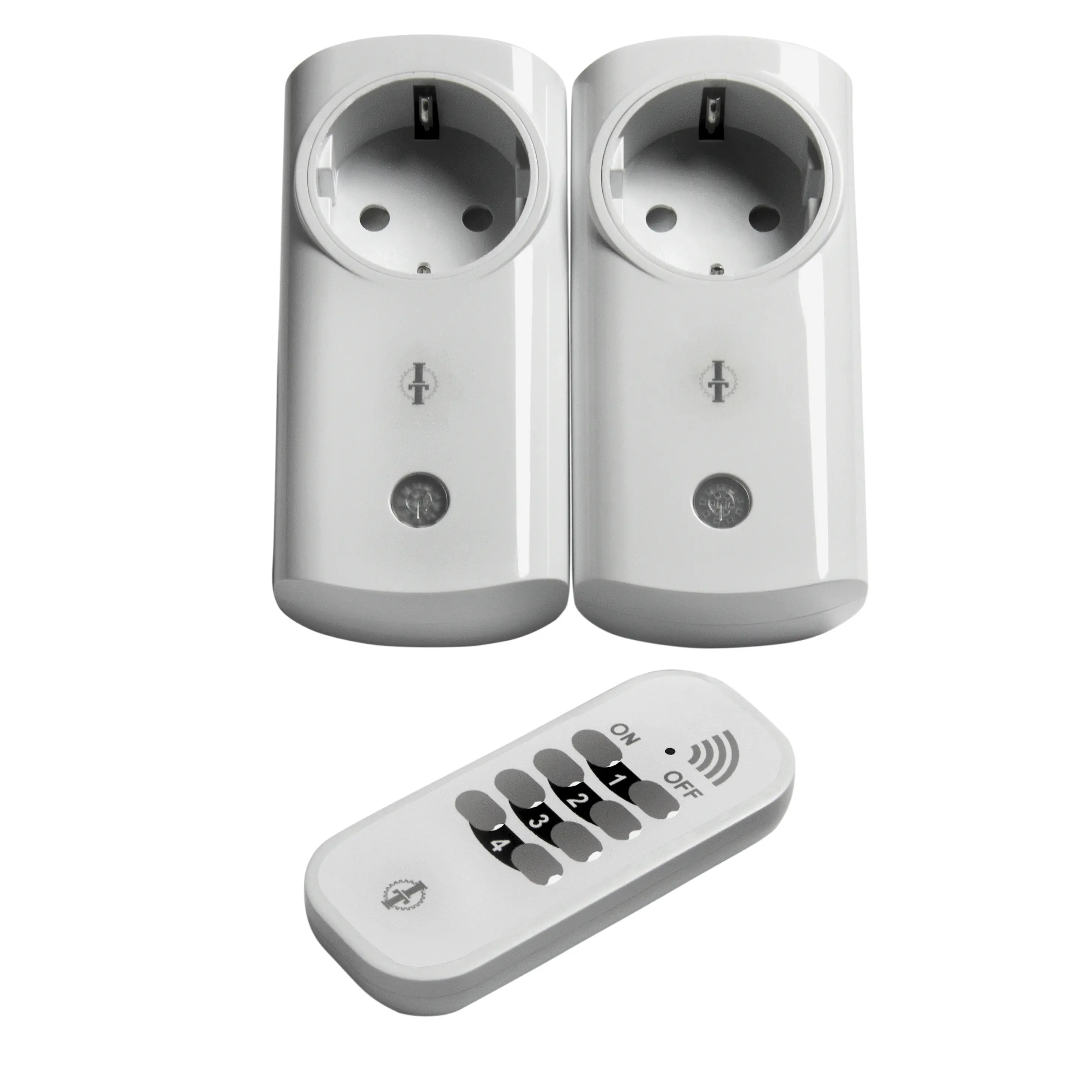 Intertechno Funk-Steckdosen IT2P-2300 mit Handsender Smart Home 2er Set 