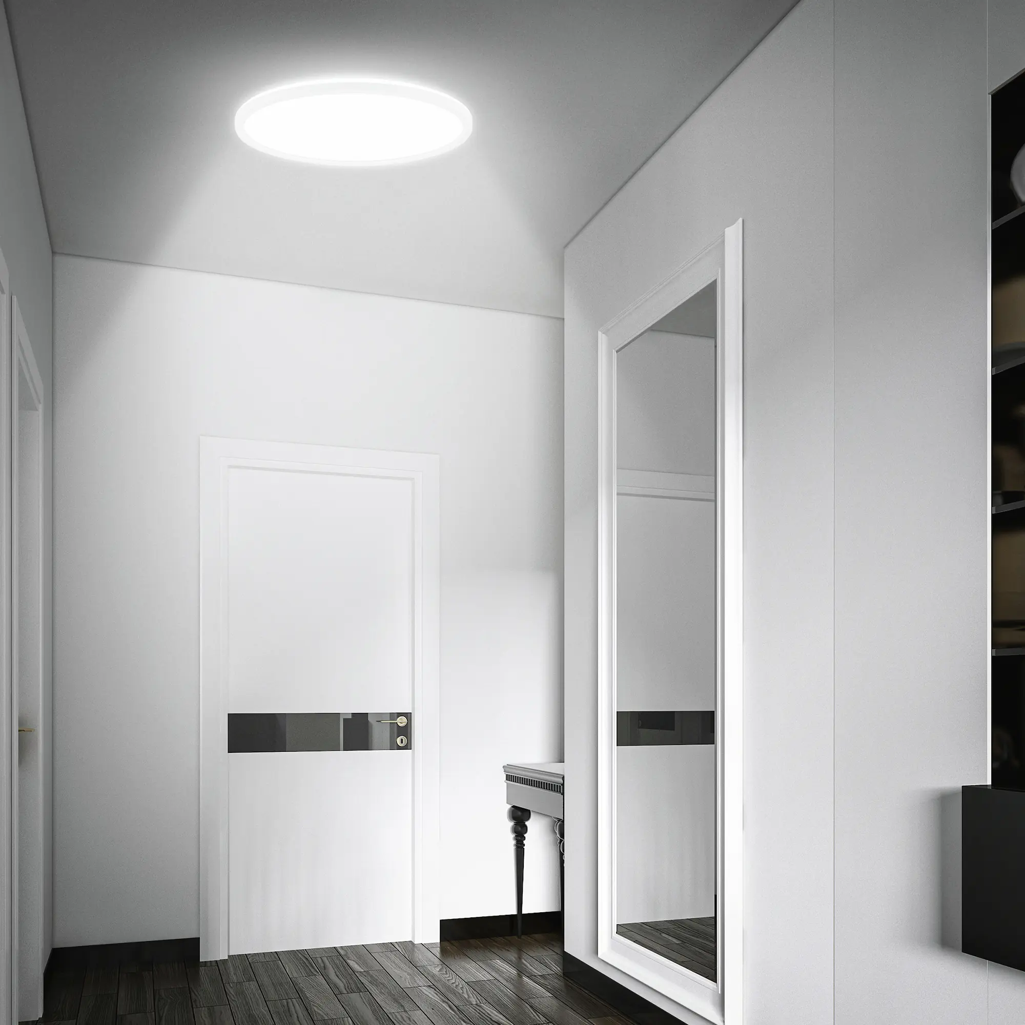 Briloner LED-Deckenleuchte Move mit Bewegungsmelder Ø 42 x 3 cm neutralweiß weiß matt