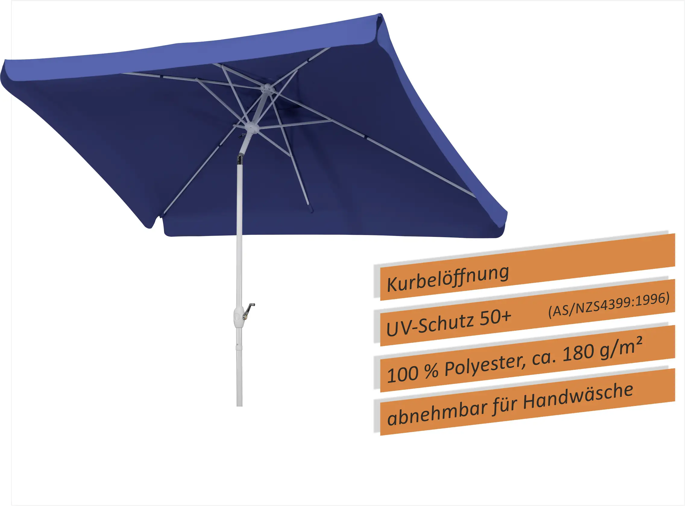 Schneider Sonnenschirm Oslo blau 300 x 200 cm