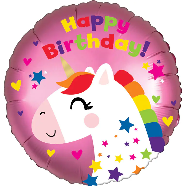 Folienballon Einhorn Geburtstag 43 cm