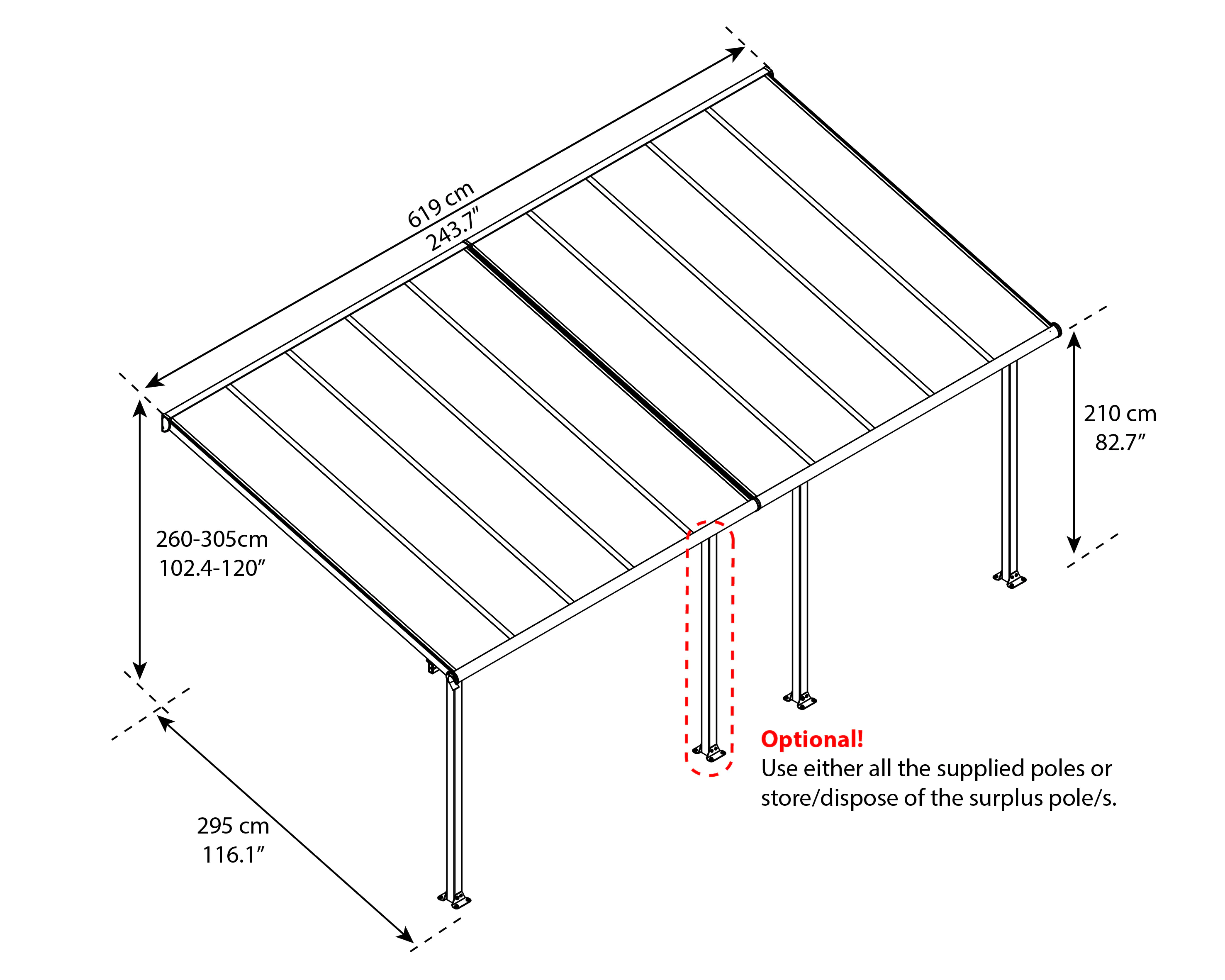 Canopia Terrassenüberdachung Olympia 3x6.1