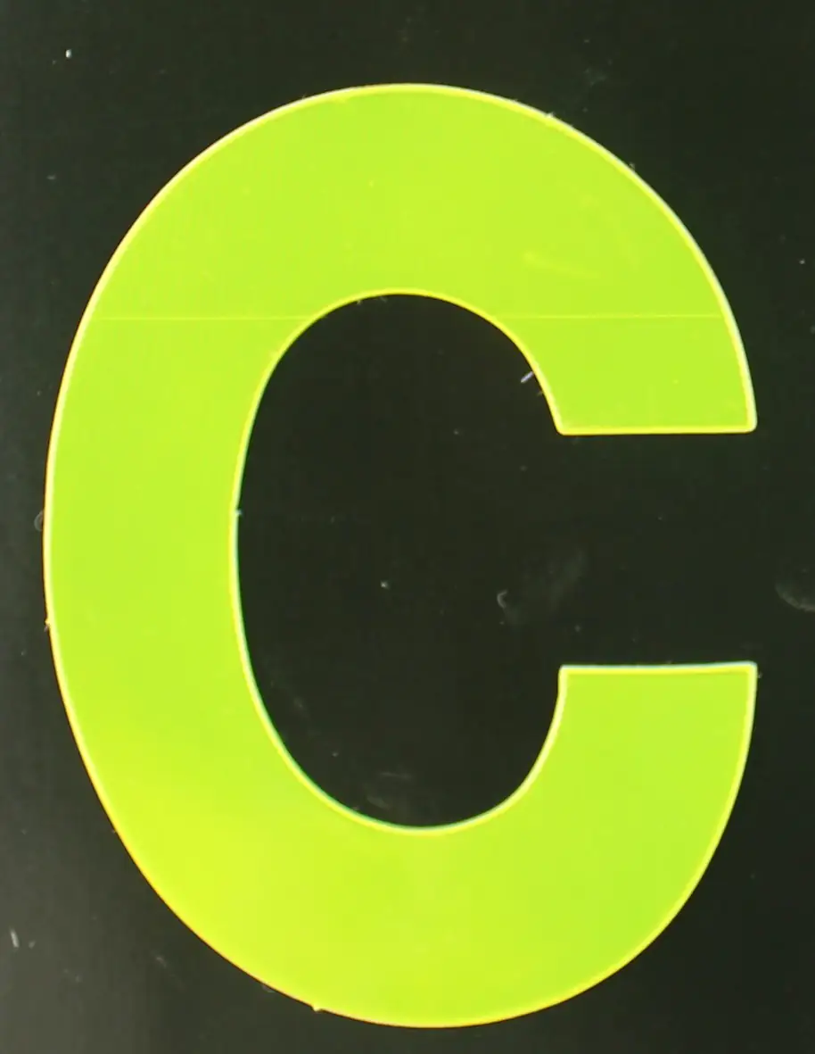 Conacord Reflektierender Klebebuchstabe "C" gelb 80 mm