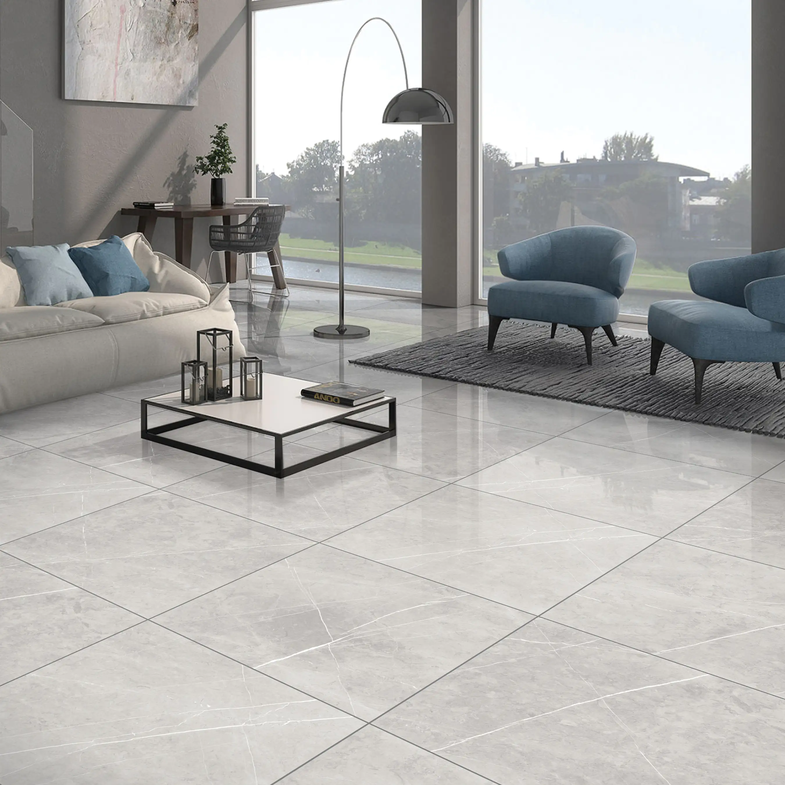 Bodenfliese Feinsteinzeug Ciana 60 x 60 cm grey