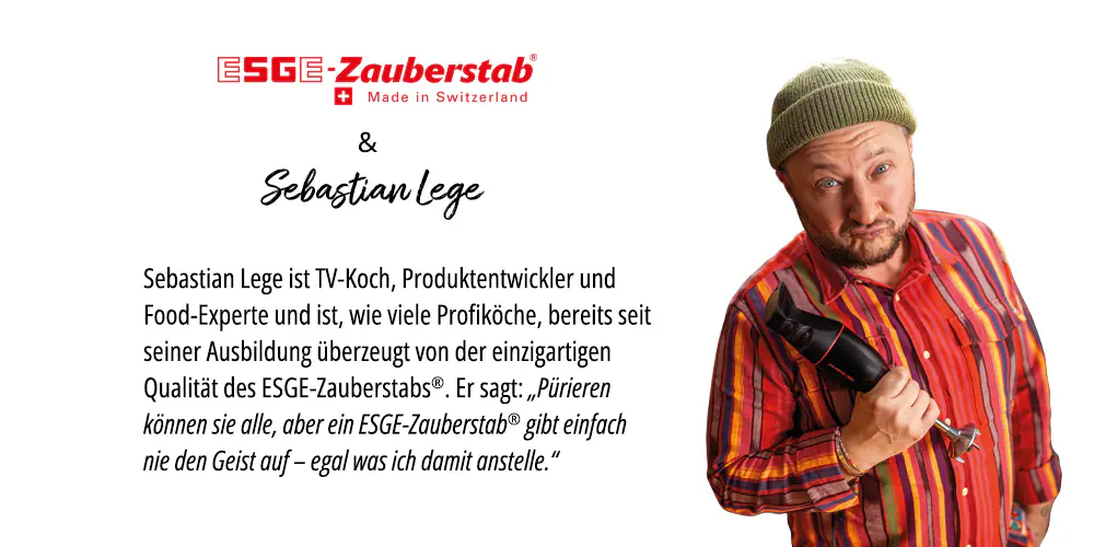 Esge Zauberstab P 200 Profi inkl. Multimesser, Schlagscheibe, Quirlscheibe